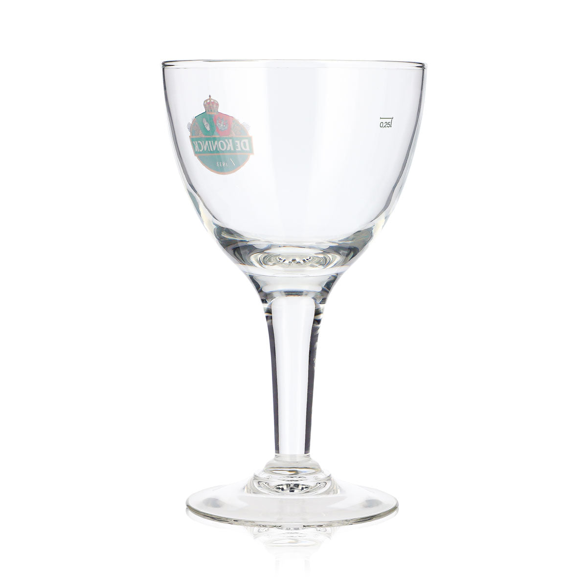 Bicchiere da birra De Koninck da 0,25 l, a calice, con logo verde "Bollecke" – Vista 3