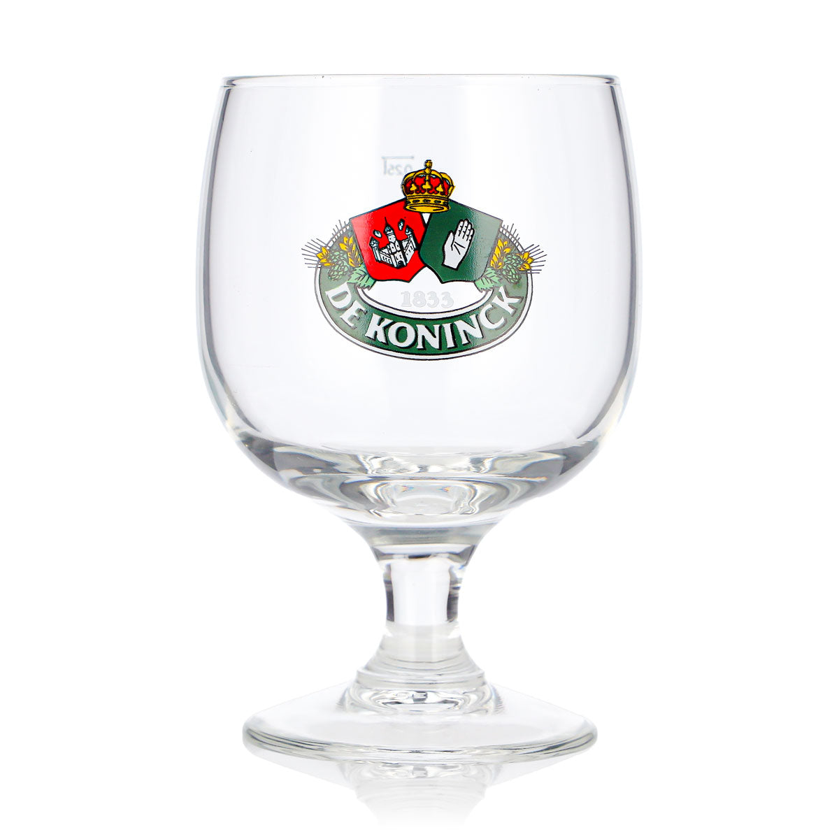 Bicchiere da birra De Koninck da 0,25 l, a forma di tulipano, con logo verde, bicchiere da birra a calice, bicchiere da birra a tulipano, per degustazione