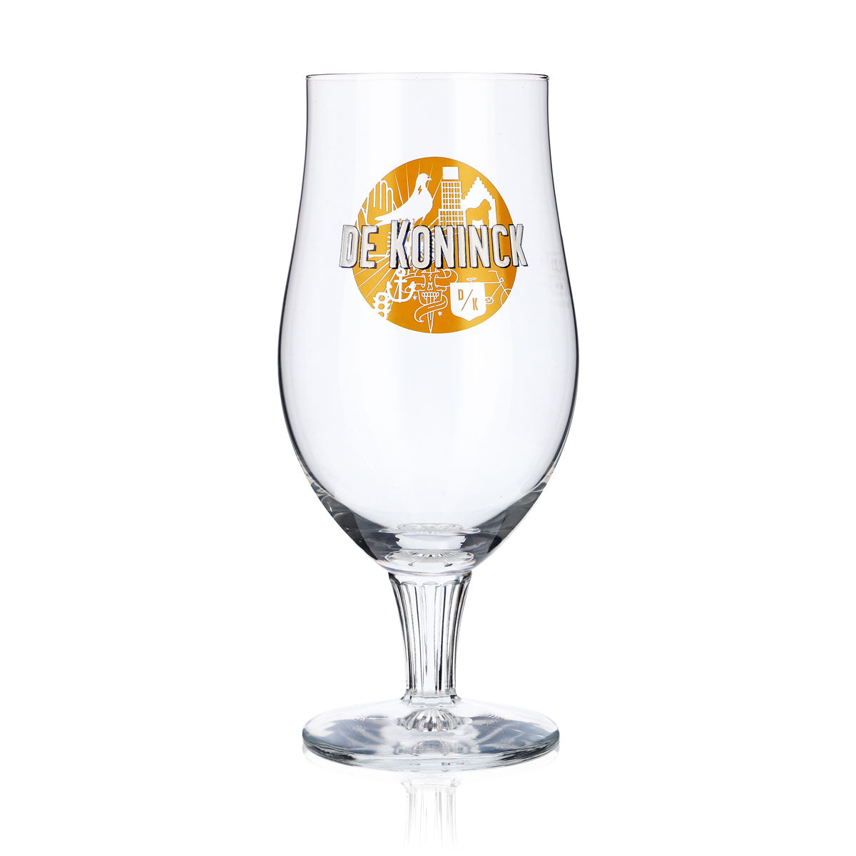 De Koninck Bicchiere da birra Bicchiere a calice 0,33 l Calice Birra artigianale Logo giallo