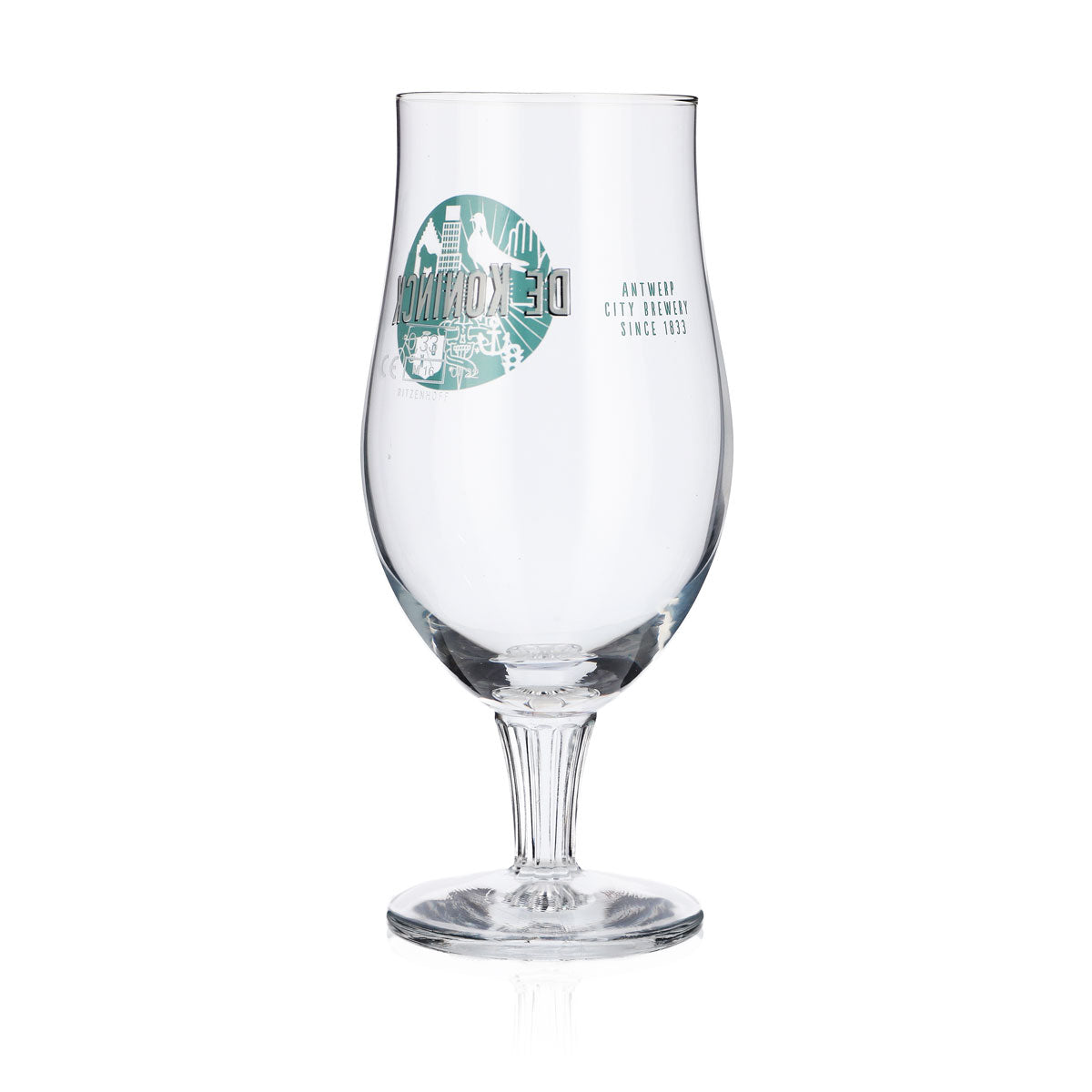 De Koninck Bicchiere da birra Bicchiere a calice 0,33 l Calice Craft beer logo verde – Vista 3