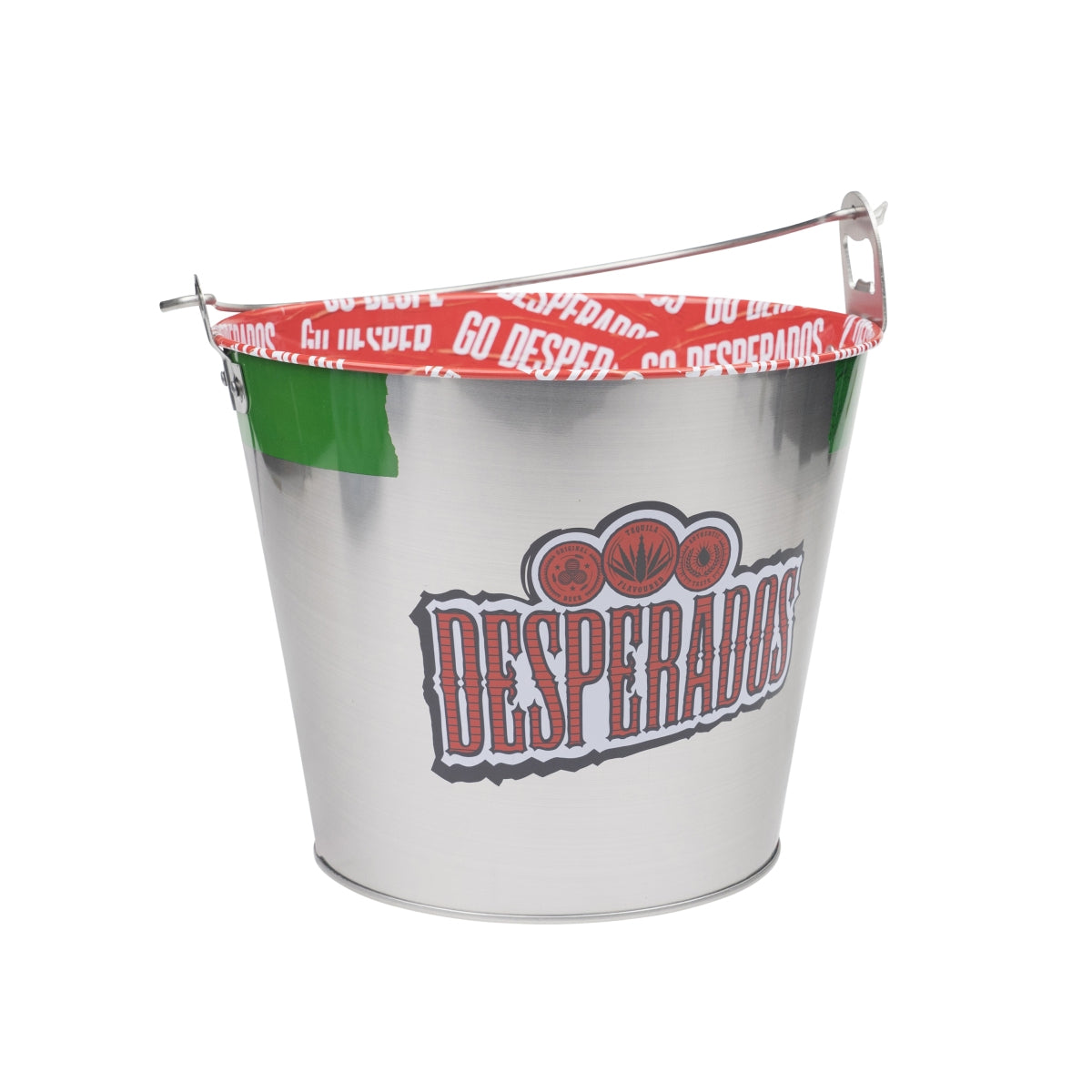 Desperados Birra Raffredda Bottiglie 5L Manico Cubetti di ghiaccio Bottiglie Secchiello Contenitore
