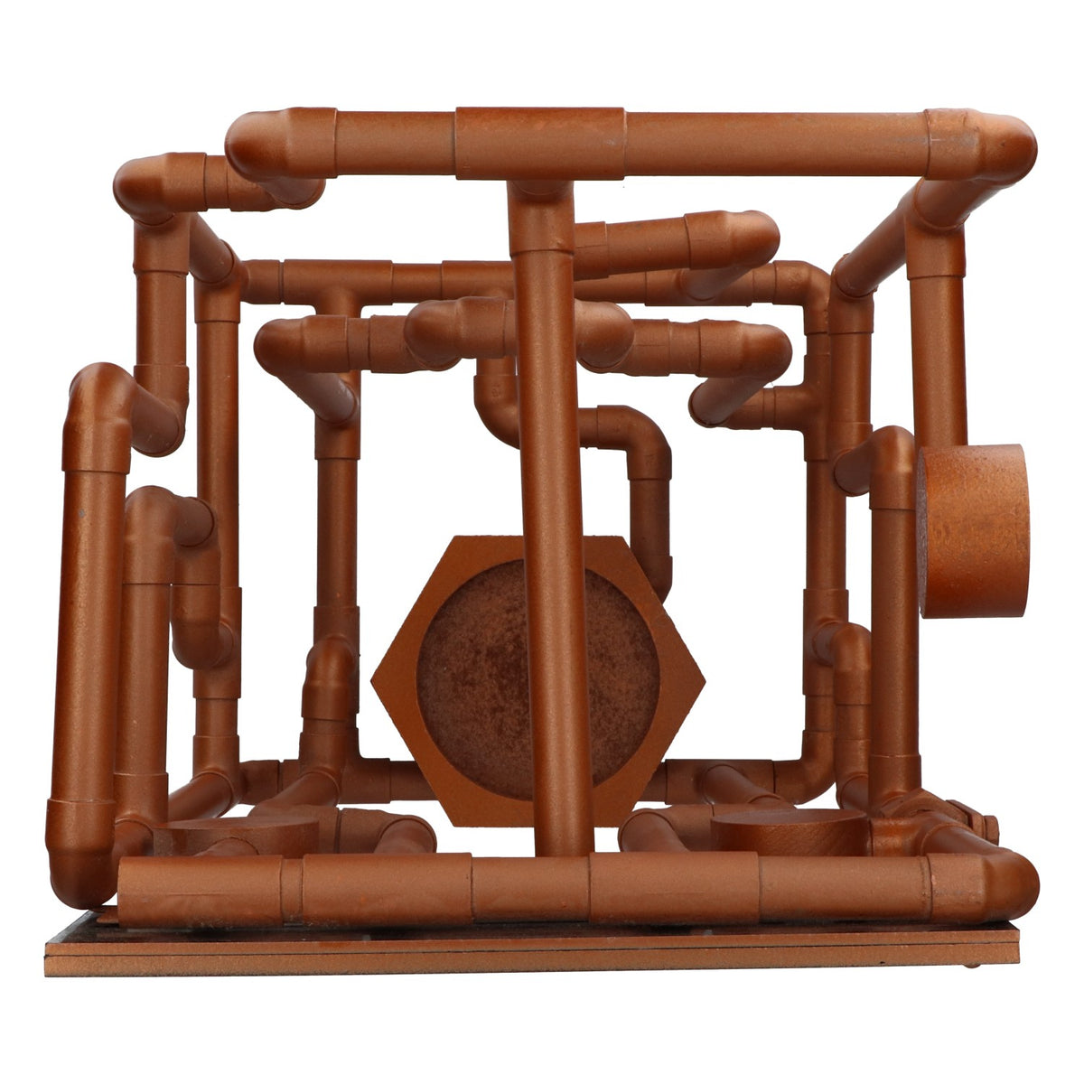 Portabottiglie per whisky Dewars, decorazione in ottone, rame invecchiato due volte, 4,35 kg – Vista 5