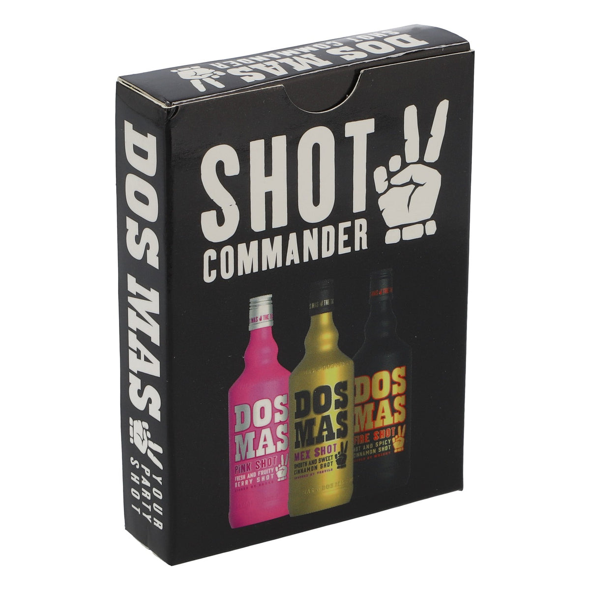Dos Mas Liquore Gioco di carte Gioco alcolico Serata giochi Shot Commander Carte da skat Nero