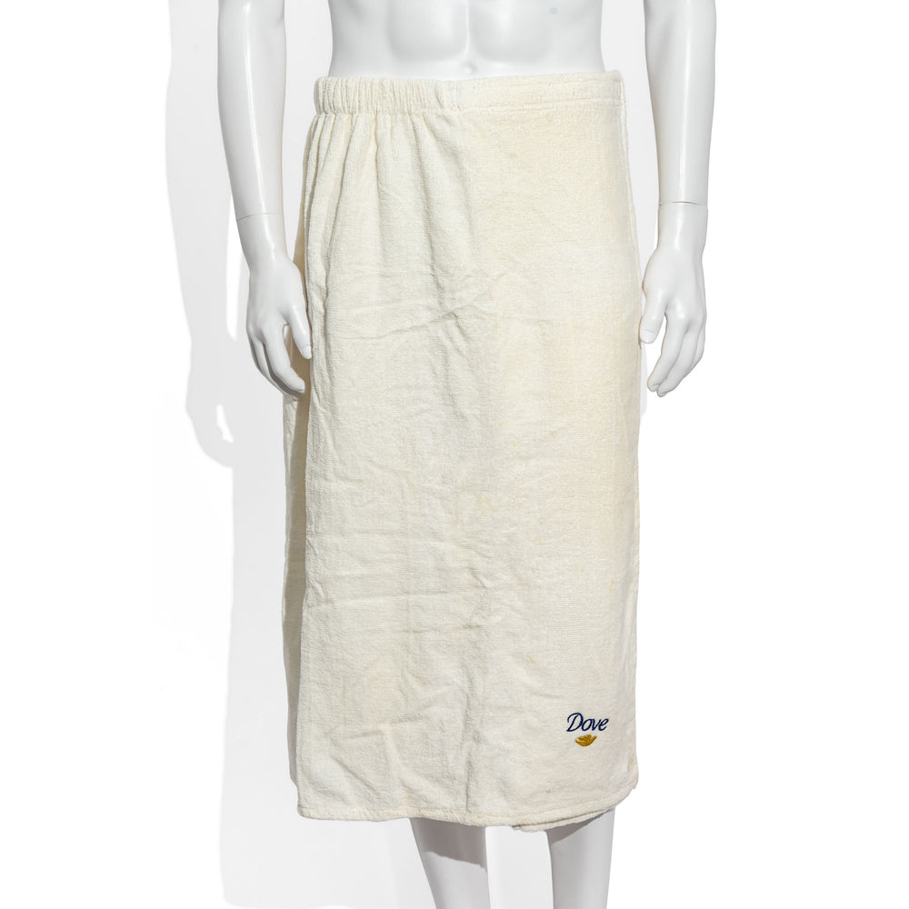 Asciugamano da bagno Dove in vetro con chiusura in velcro, 76x67 cm, bianco, in cotone