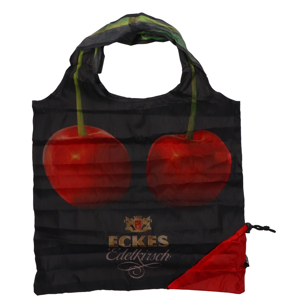Borsa per liquori Eckes, borsa della spesa pieghevole, nuova, in tessuto misto, nera