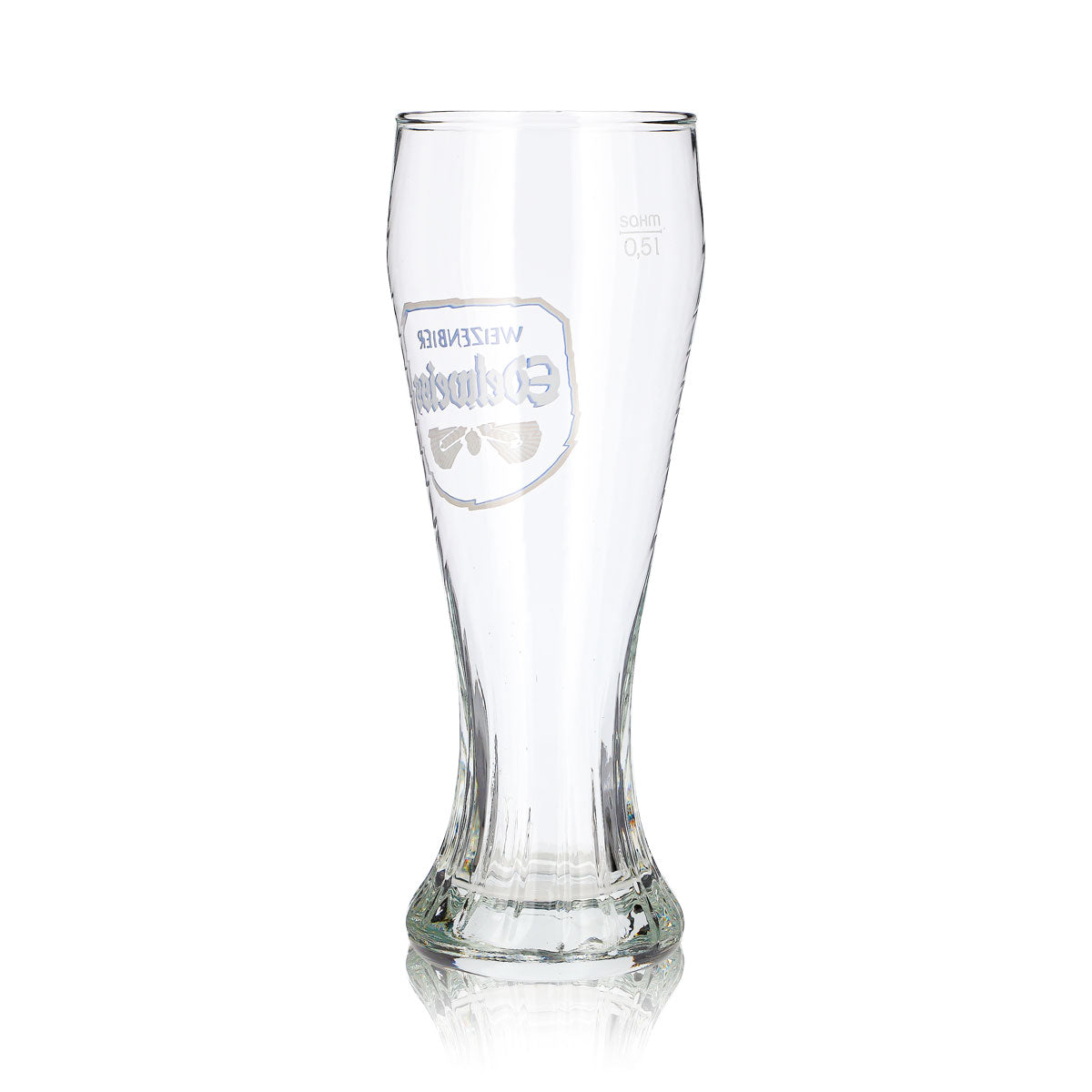 Bicchiere da birra Edelweißbrauerei da 0,5 l, a forma di coppa, per birra di frumento, con motivo in rilievo “Sahm” – Vista 4