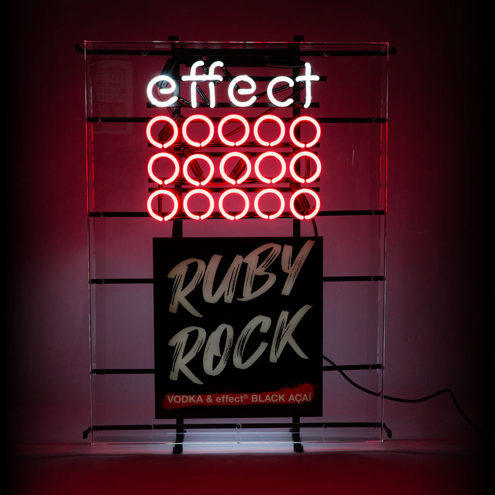 Effect Energy Insegna luminosa Luminated LED Neon Wall Sign Rubi Rock Decorazione