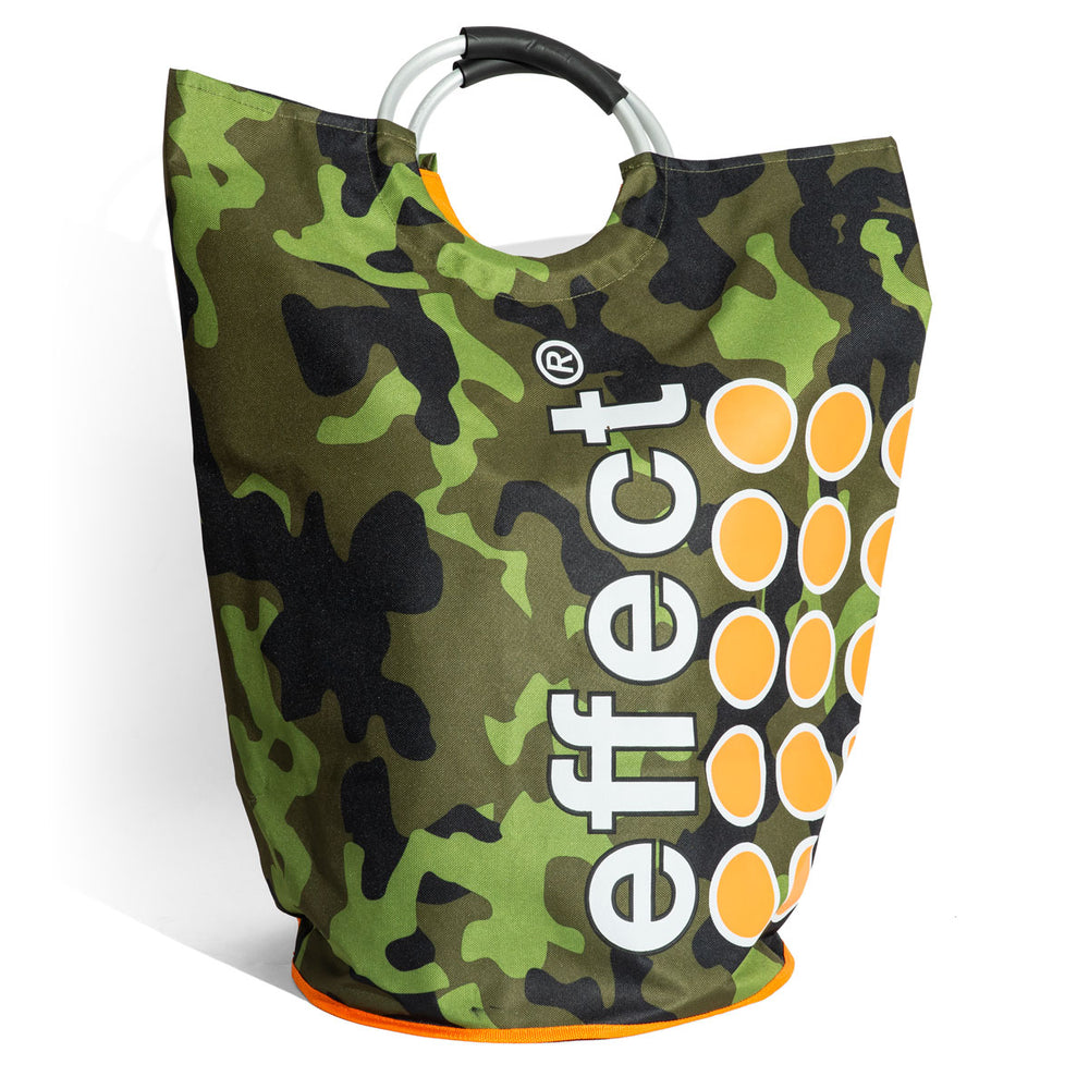 Effect Energy Borsa ecologica per la spesa con manici in acciaio inossidabile e motivo mimetico