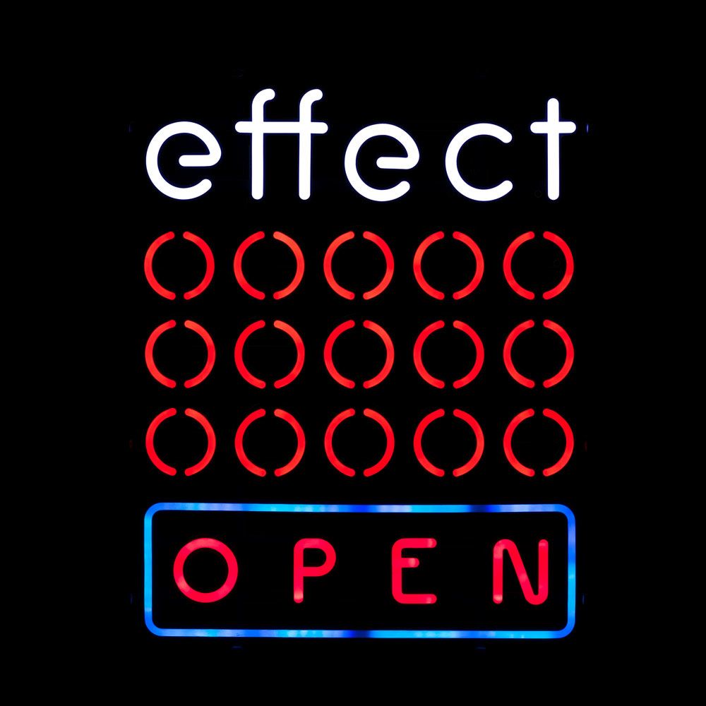 Effetto insegna luminosa LED Neon Sign Schild Open Indoor Dimmerabile Display Decorativo Bar – Vista 2