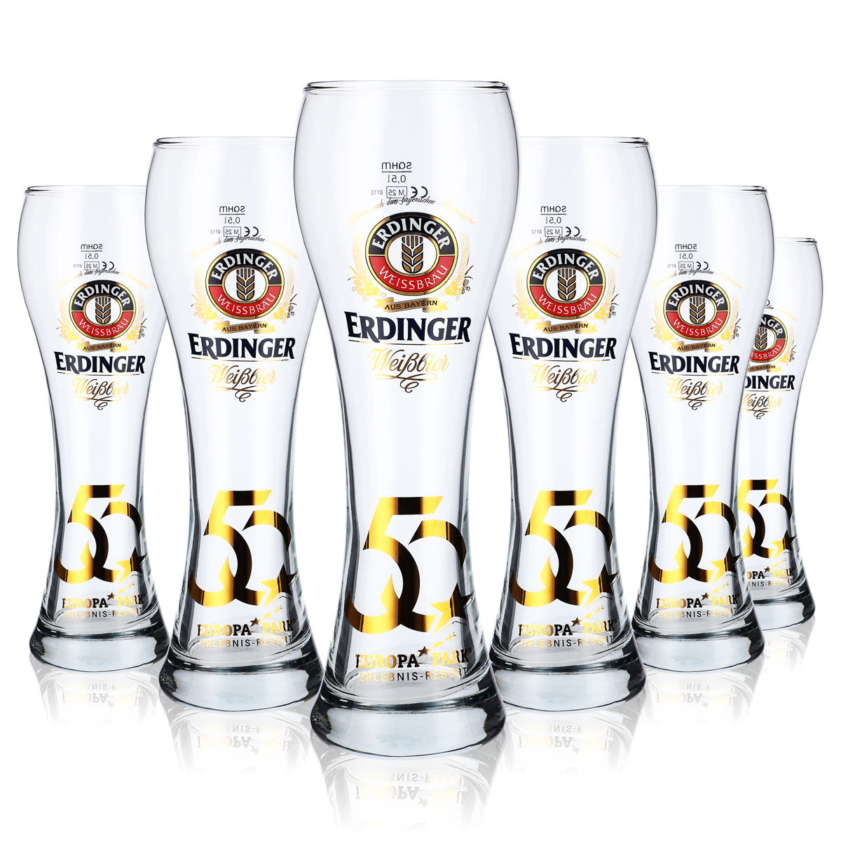 Bicchiere da birra Erdinger Weissbier Bicchiere da collezione 0,5 l Bicchiere da birra bianca 50 J. E.P. – Vista 4
