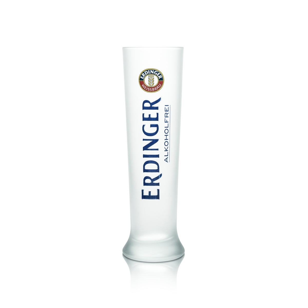 Bicchiere da birra Erdinger Weißbräu 0,5 l analcolico opaco in vetro smerigliato con rilievo Weizen
