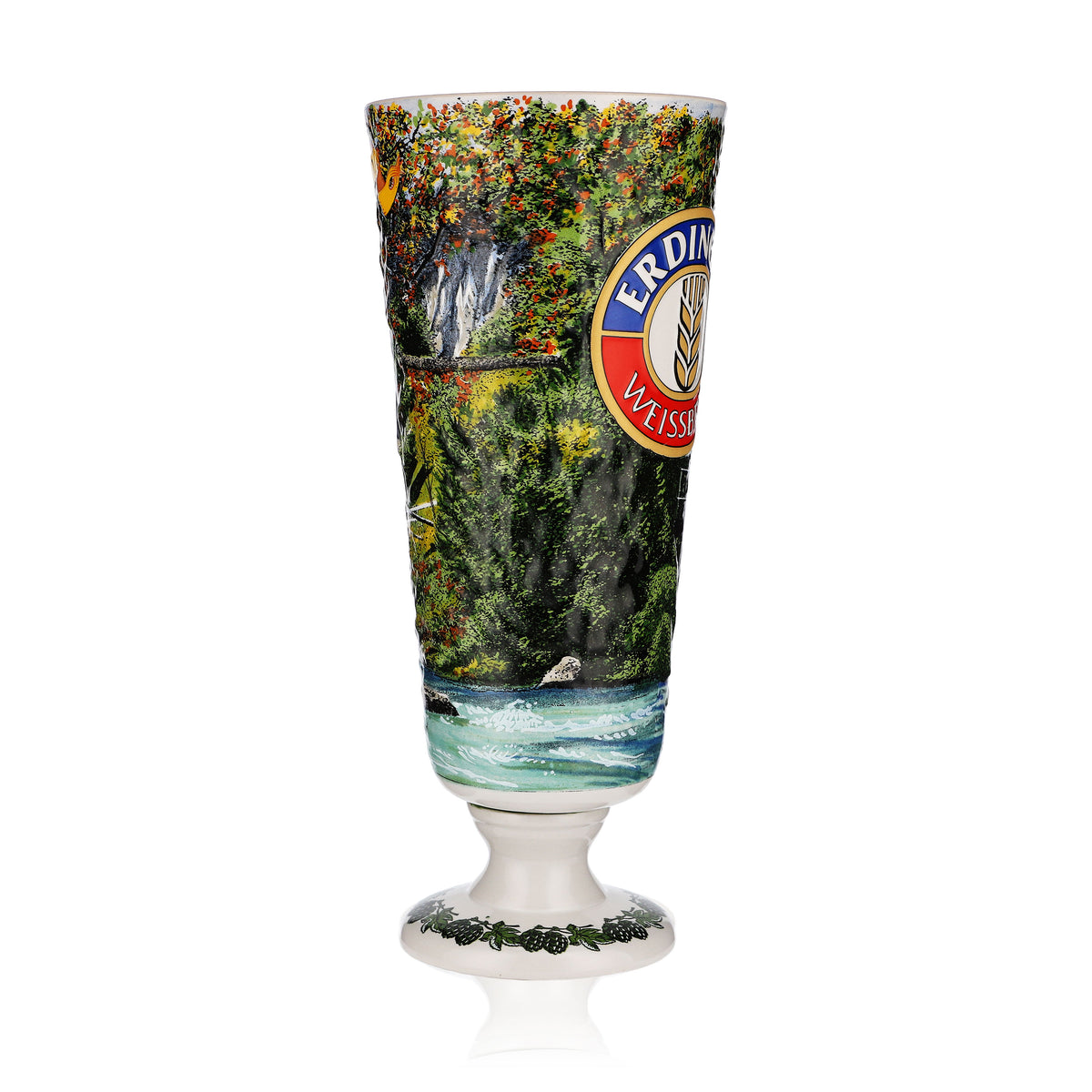 Bicchiere da birra Erdinger Weissbräu 0,5 l, boccale in ceramica edizione Berchtesgardener – Vista 2