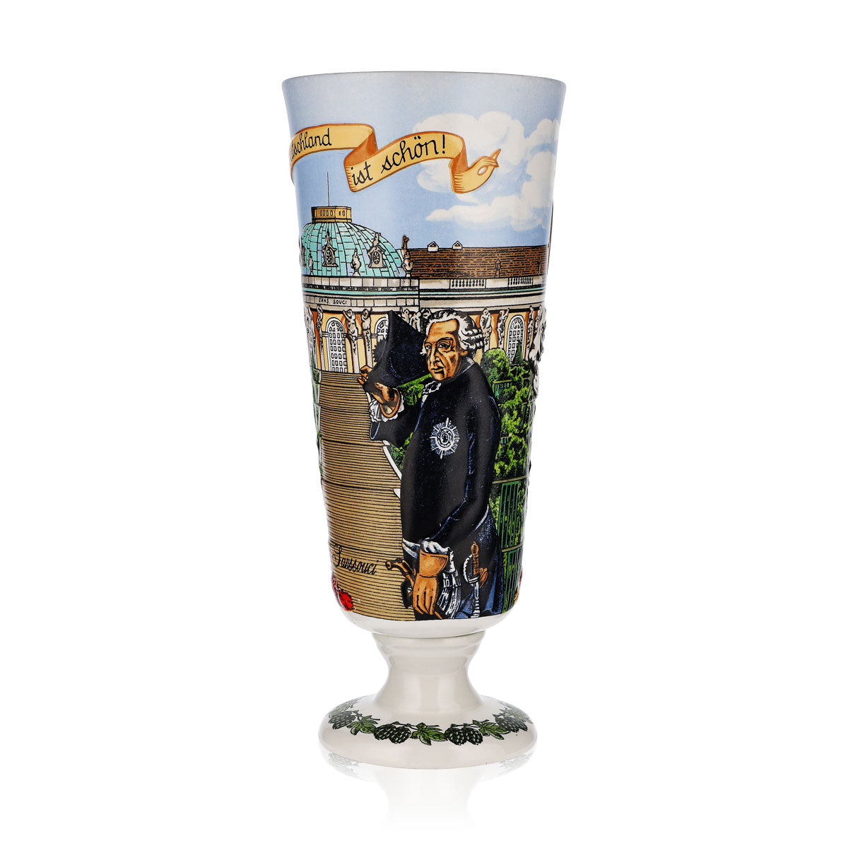 Bicchiere da birra Erdinger Weissbräu 0,5 l Coppa in terracotta Edizione da collezione Sanssouci 1992 – Vista 4