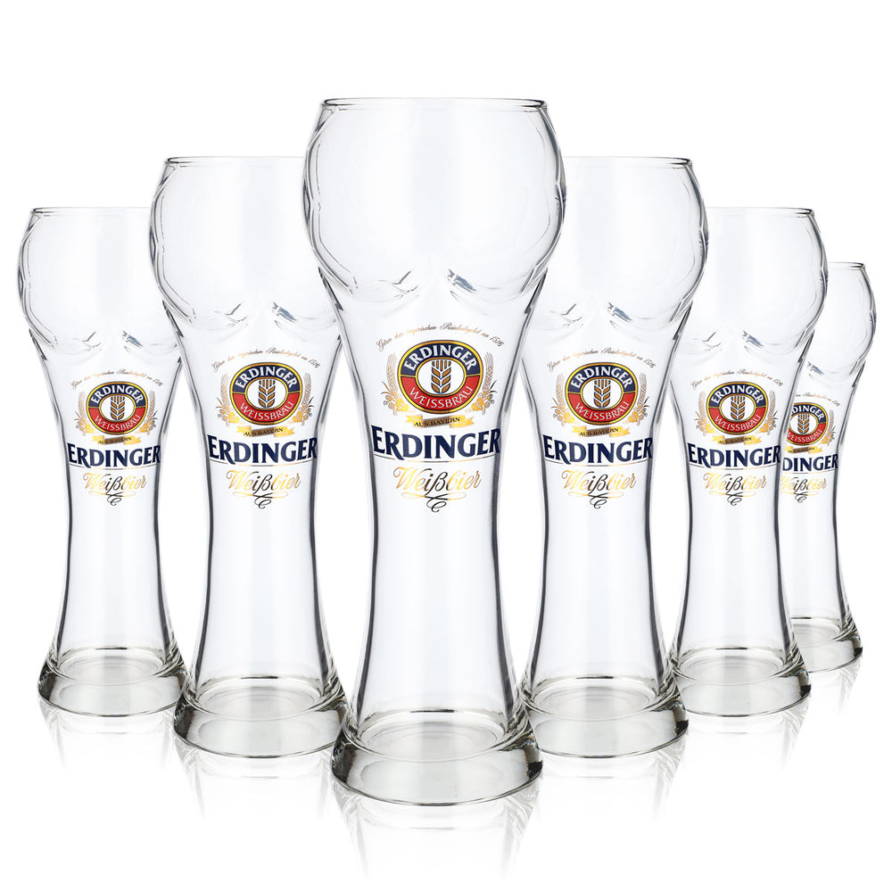 Bicchieri da birra Erdinger Weissbräu Bicchieri da birra 0,5 l Bicchiere da birra bianca Contorno calcio