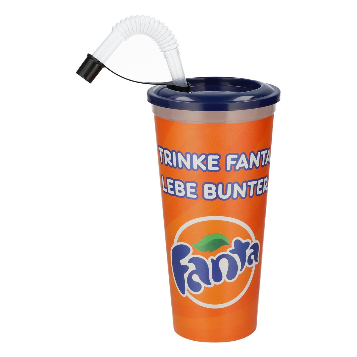 Bicchiere riutilizzabile Fanta da 0,6 l con motivo della cantante, cannuccia Coca-Cola, plastica