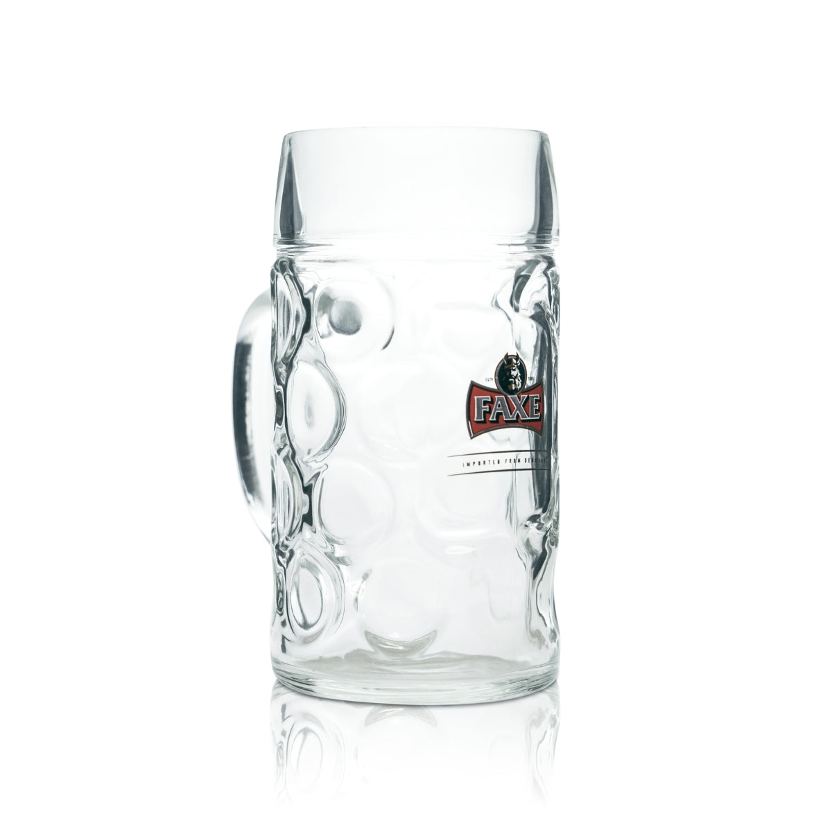 Bicchiere da birra Faxe 1 l Bicchiere da birra Contorno Bicchieri Seidel Danimarca Viking Gastro Bicchiere rosso – Vista 3