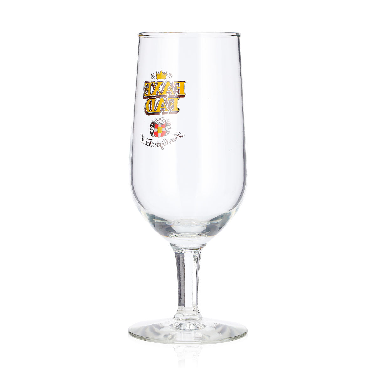 Faxe Fad Bicchiere da birra da 0,25 l a forma di tulipano con logo giallo 1985 Bicchiere da birra a calice Bicchiere da birra a tulipano – Vista 3