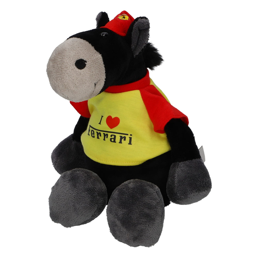 Giocattolo Ferrari, peluche, asinello Nici Sports, nuovo, in poliestere, nero