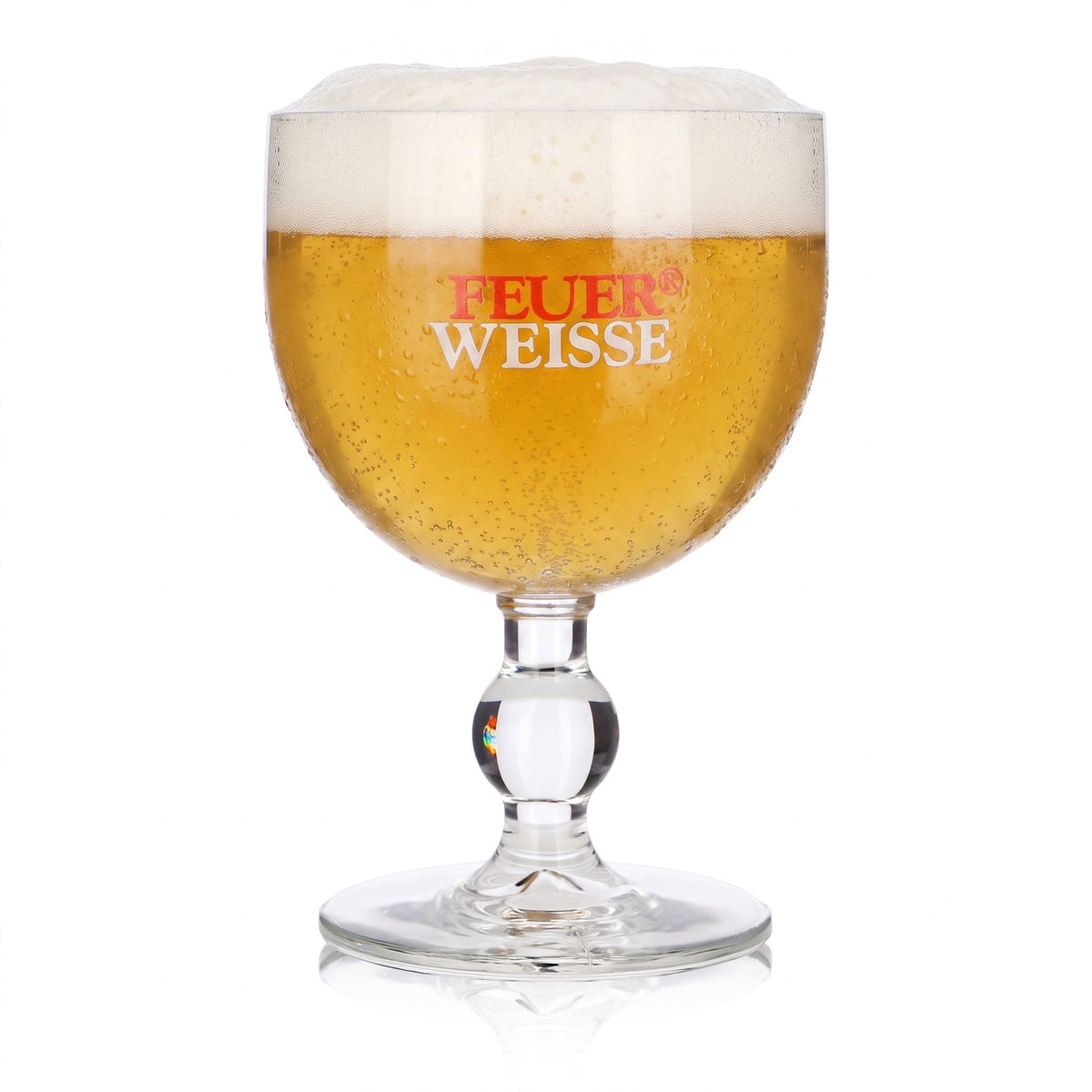 Bicchiere da birra bianca "Feuer" da 0,6 l a calice