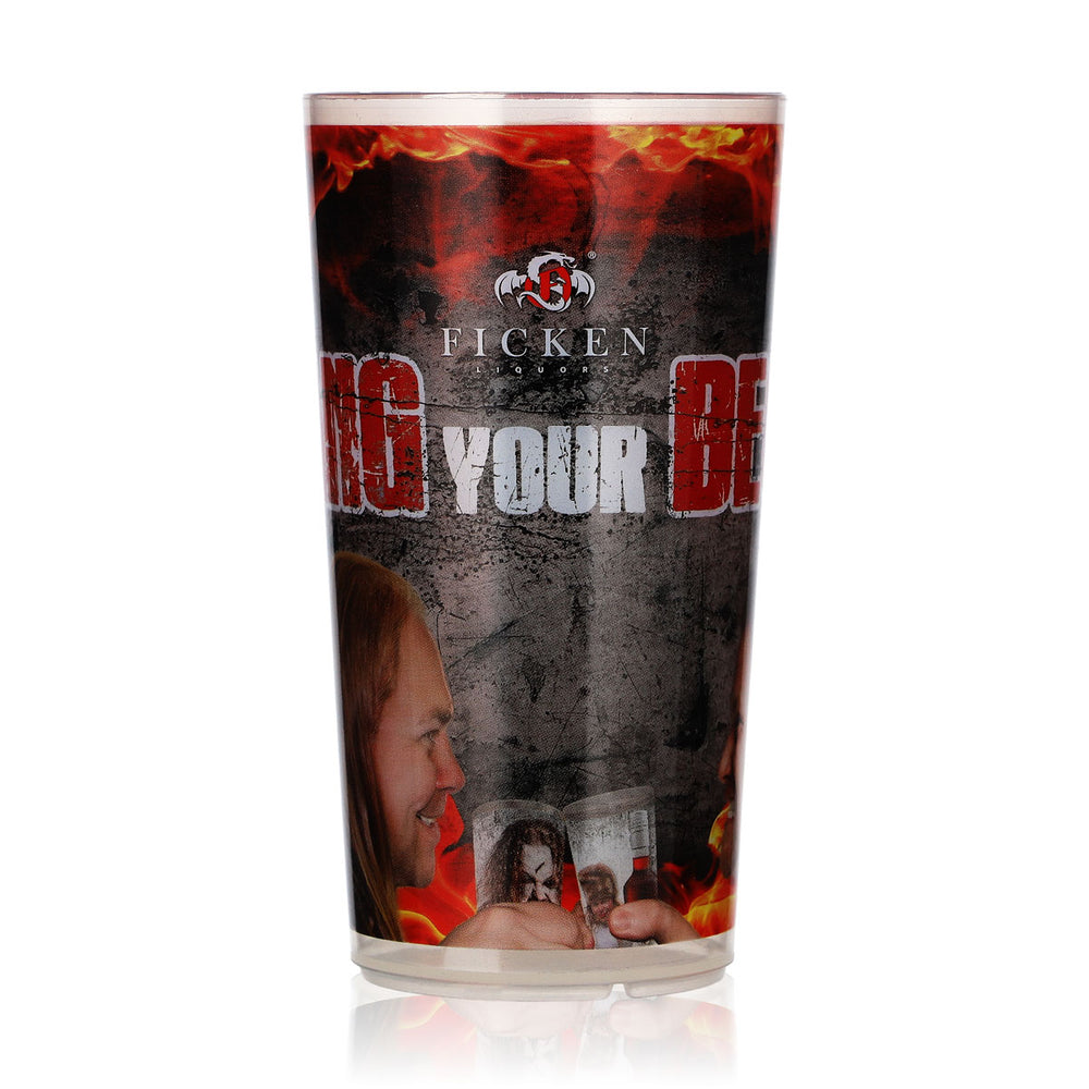 Bicchiere da liquore "Ficken" "Bang Your Becher" 0,2 l, bicchiere riutilizzabile in plastica