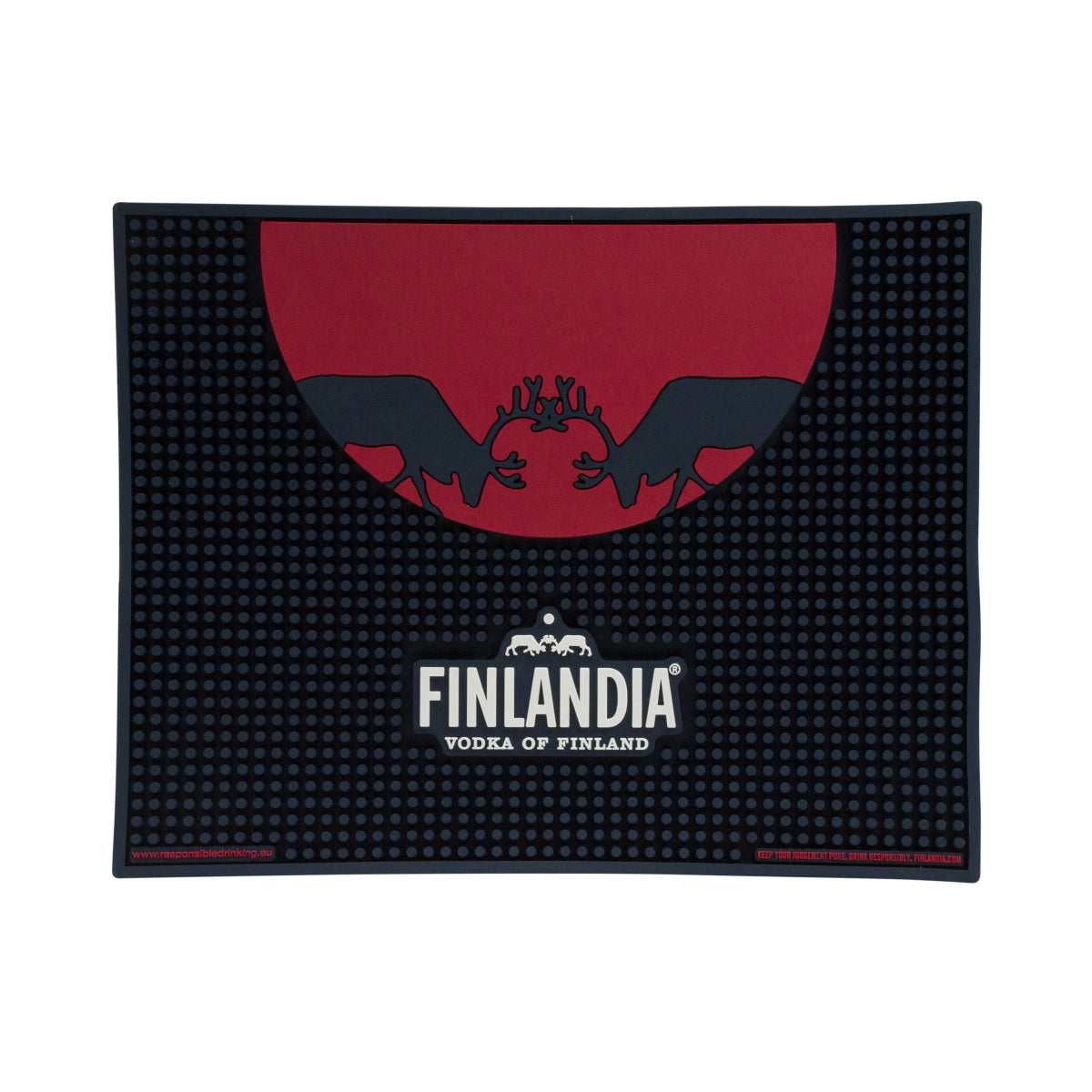 Finlandia Vodka Tappetino da bar Tappetino scolapiatti Accessori da bar Quadrato blu 35x28