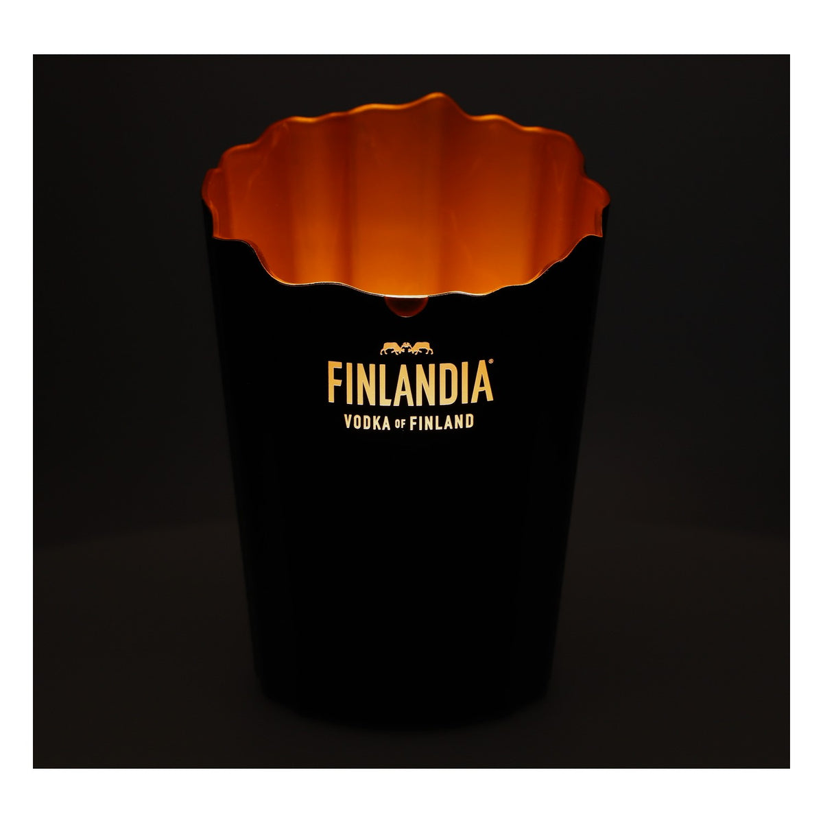 Finlandia Vodka Raffredda bottiglie Raffredda bottiglie Contenitore per cubetti di ghiaccio LED Singolo Blu interno rame – Vista 6