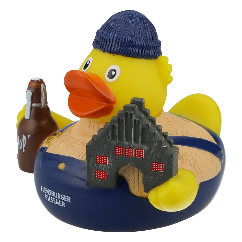 Papera da bagno di Flensburg, papera di gomma, papera che squittisce, regalo cult