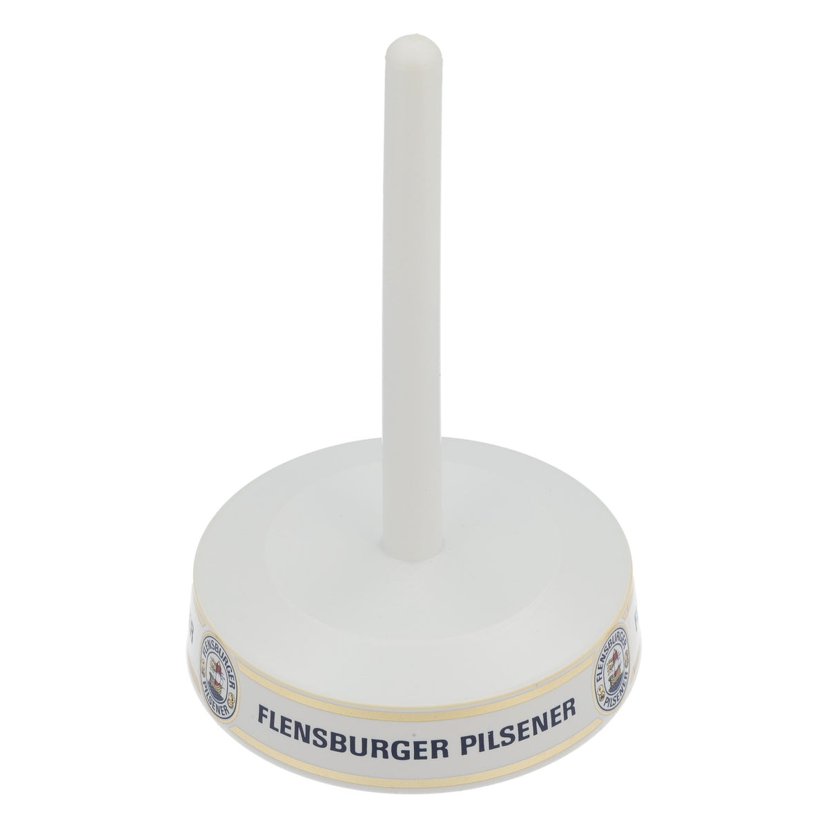 Porta-tovagliette Flensburger Bier per tovagliette e gocciolatoi Pilsdeckchen bianco
