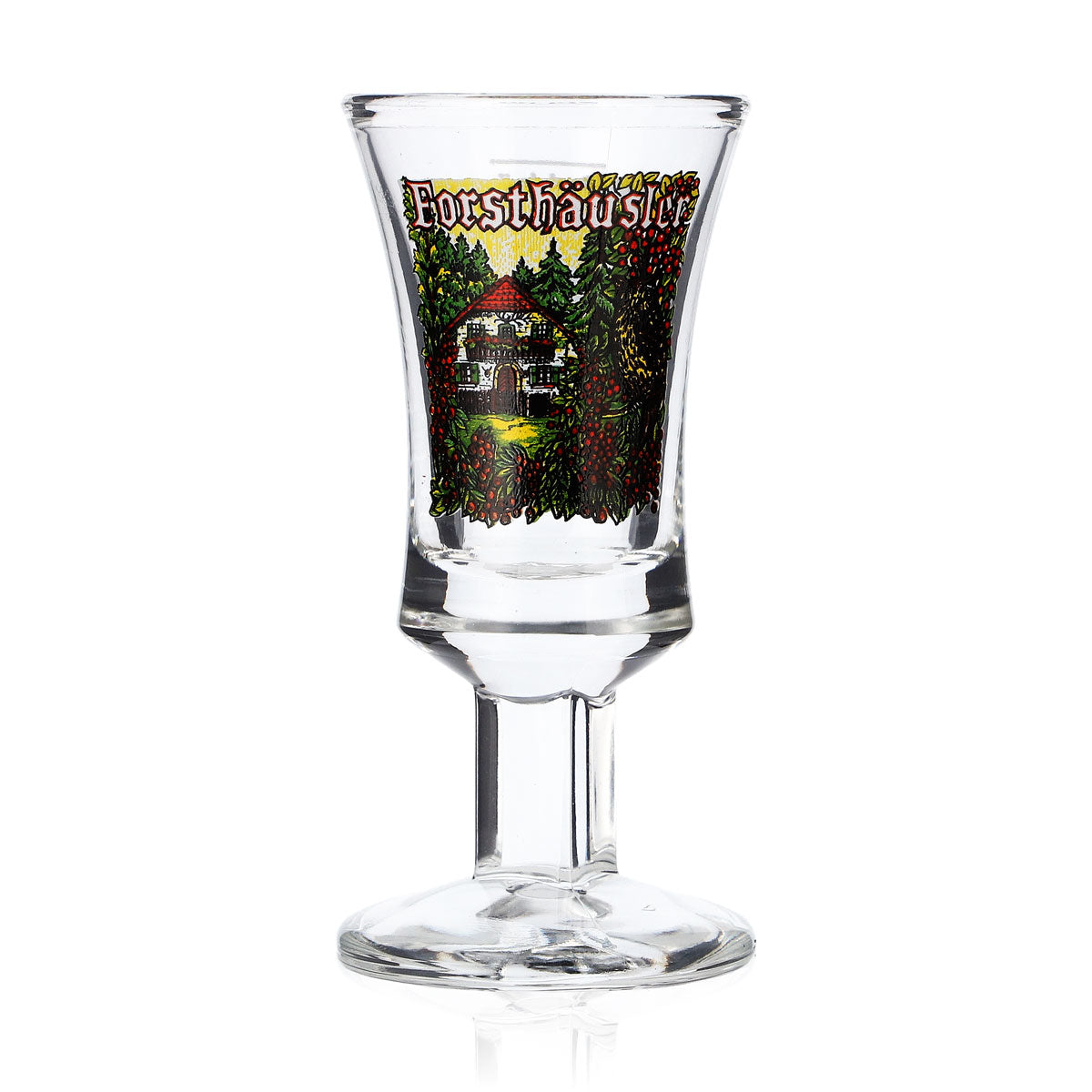 Grappa Forsthäusler bicchierino da 2 cl Logo Haus Rittmeister hoch Stamper Böckling