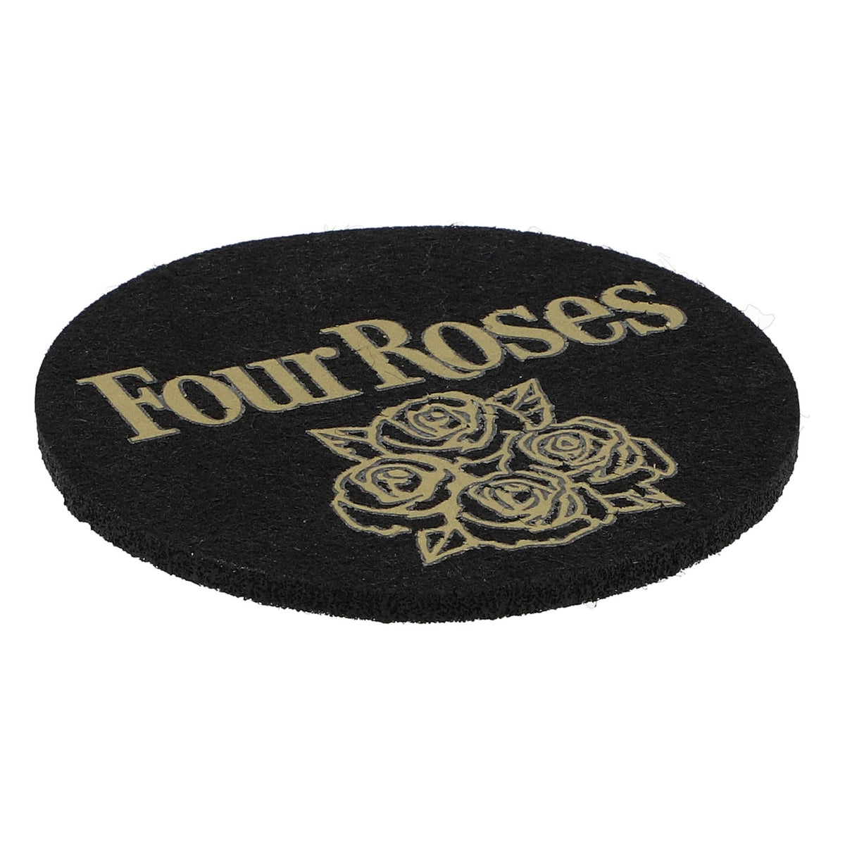 Four Roses Whiskey Sottobicchiere in feltro Sottobicchiere per bicchieri Nero 6,2 cm di diametro "Four Roses" con logo