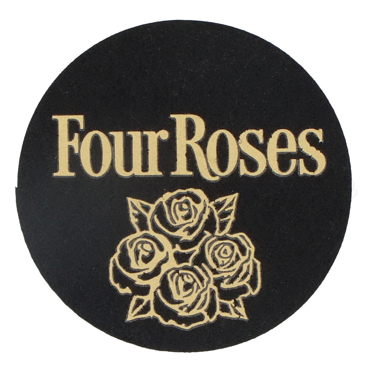 Four Roses Whiskey Sottobicchiere in feltro Sottobicchiere per bicchieri Nero 6,2 cm di diametro "Four Roses" con logo – Vista 2