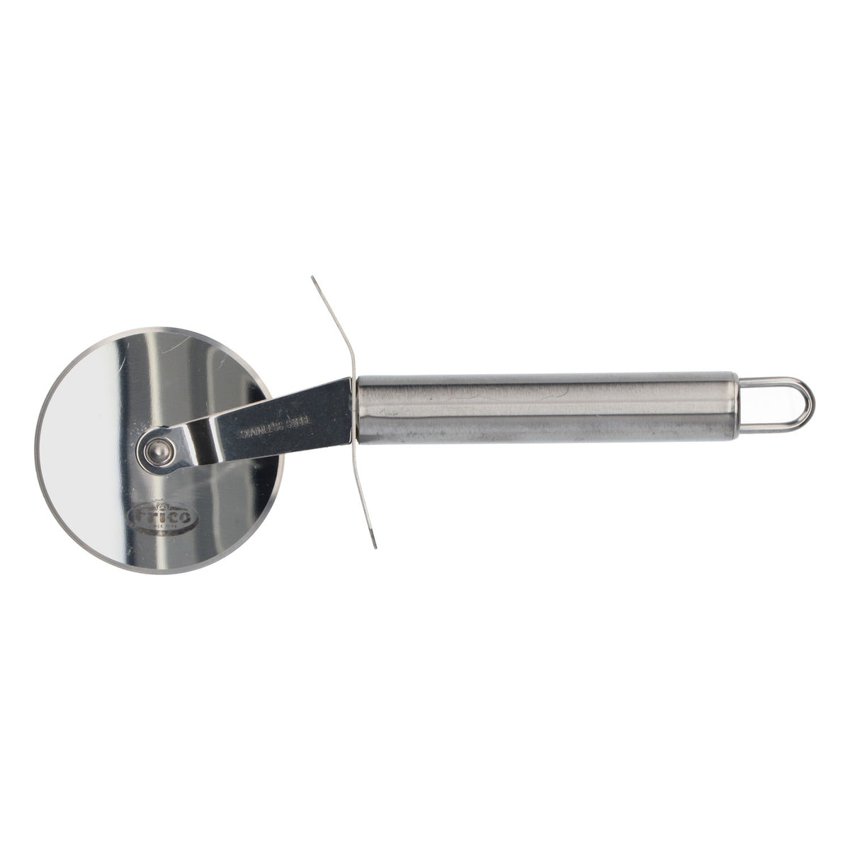 Frico Tagliapizza a rullo in acciaio inossidabile argento, affilato e resistente, utensile da cucina – Vista 2