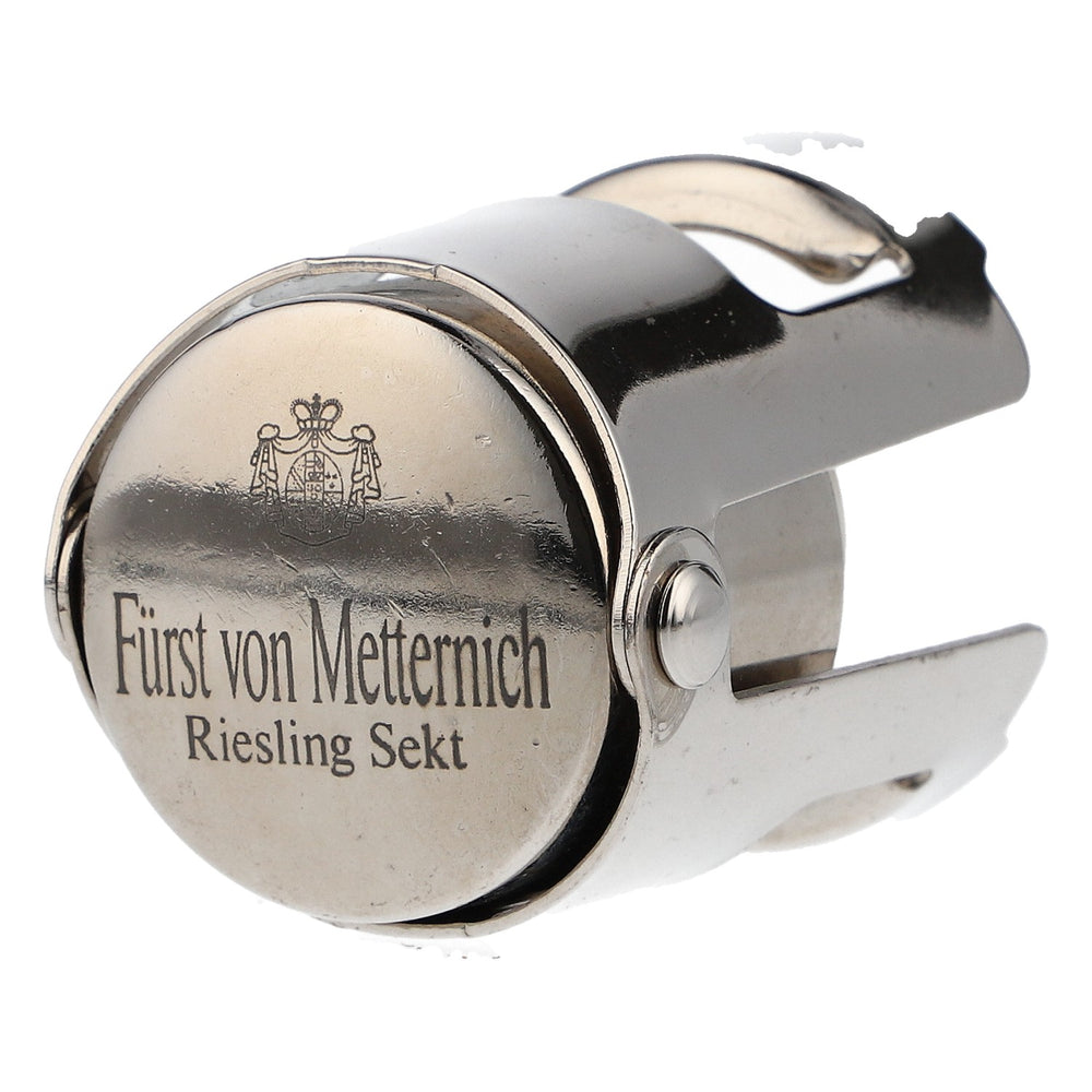 Tappo per bottiglie di spumante Fürst von Metternich in acciaio inossidabile color argento