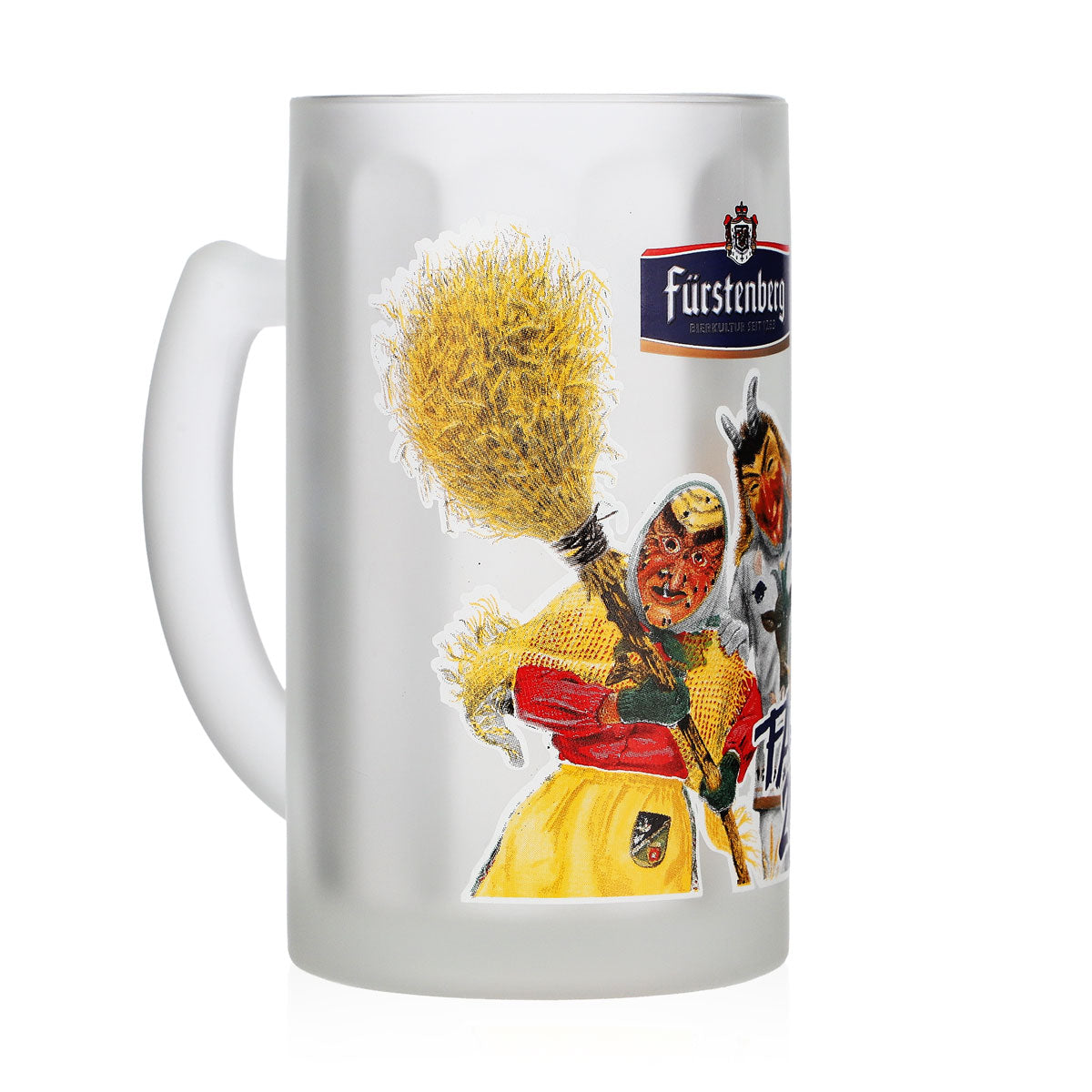 Bicchiere da birra Fürstenberg da 0,25 l, modello "Krug Fasnet 2015", finitura "Frostet Rastal" – Vista 2