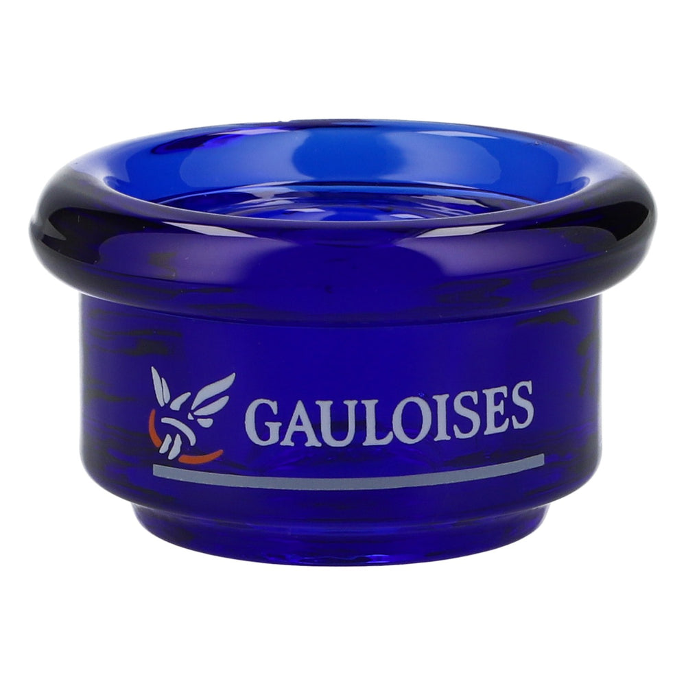 Portacandele Gauloises in vetro blu per candele a bastoncino – Oggetto di culto, decorazione retrò