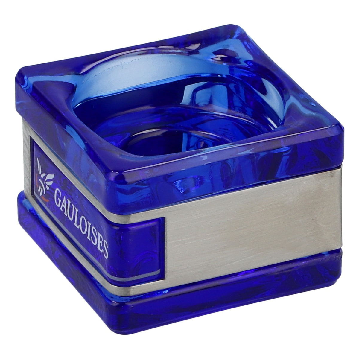 Lanterna per candeline Gauloises in vetro blu, 5x5x4 cm, oggetto da collezione e decorazione – Vista 2