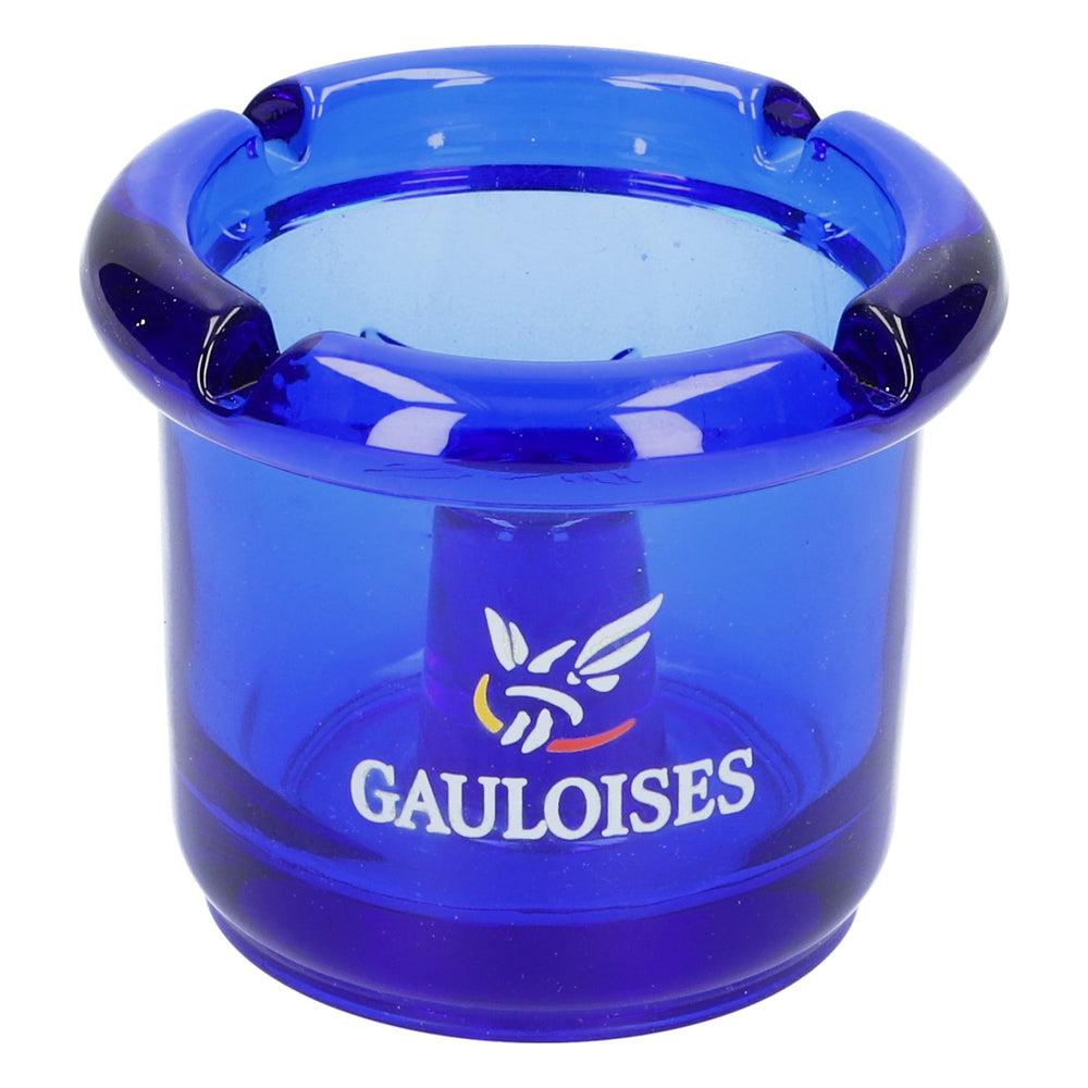 Gauloises Sigarette Posacenere Posacenere da viaggio in vetro blu Accessori per fumatori Smoking