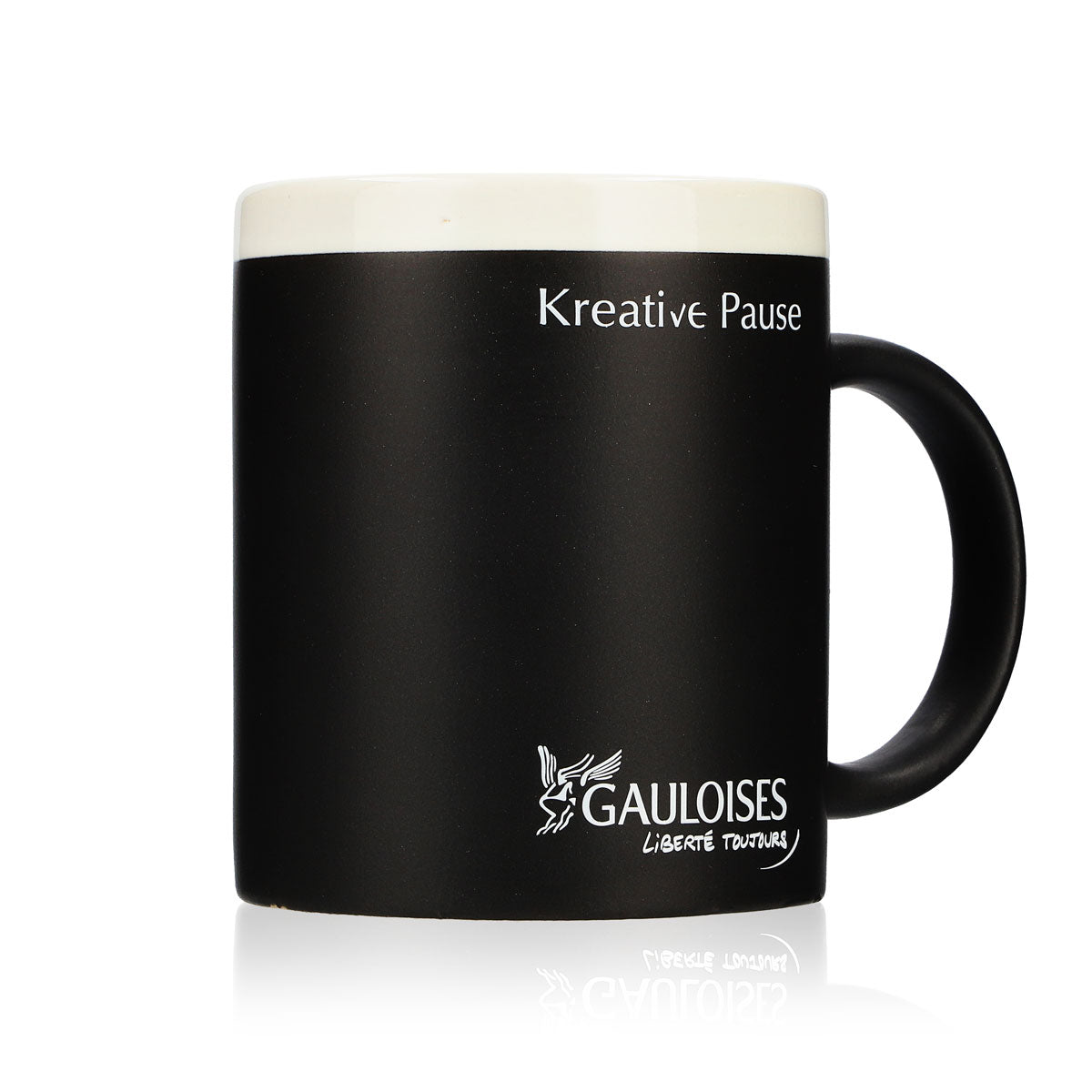Bicchiere Gauloises Zigaretten 0,31 l nero personalizzabile con gessetto – Vista 2