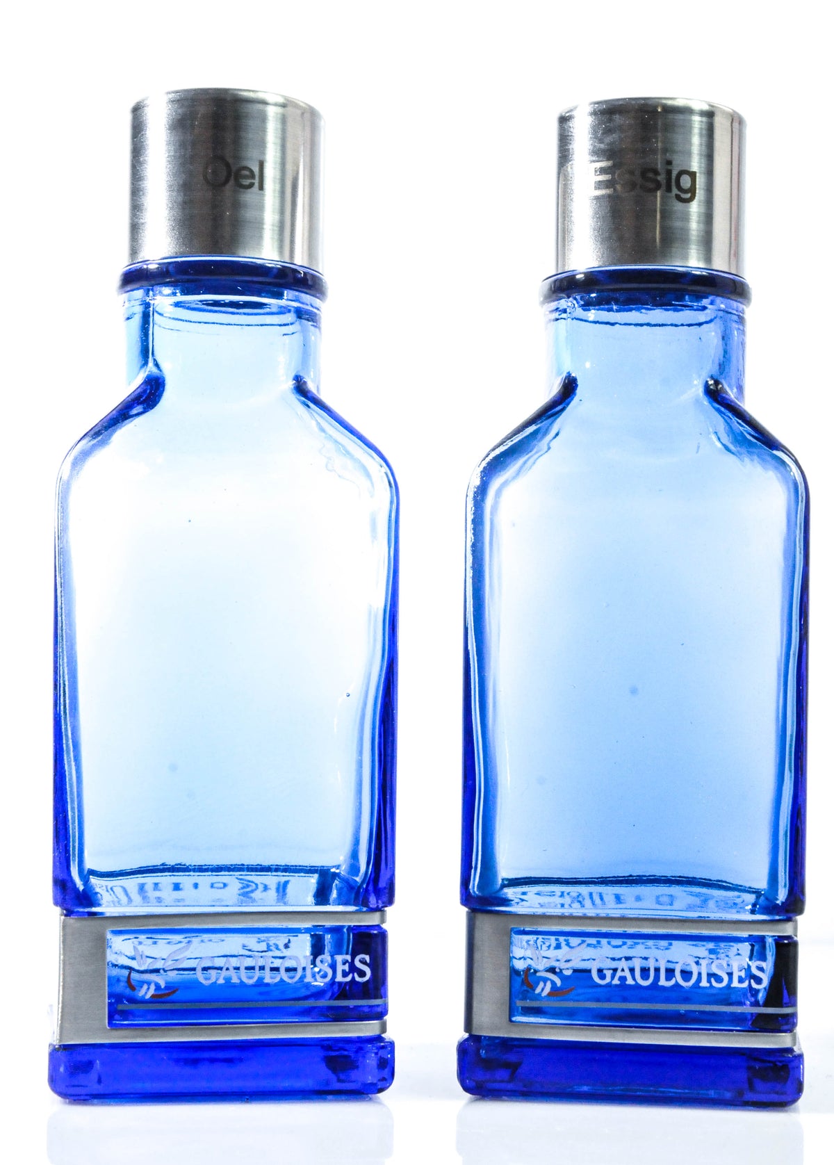 Sigarette Gauloises Set di bottiglie per olio e aceto Cestello in acciaio inossidabile – Vista 5