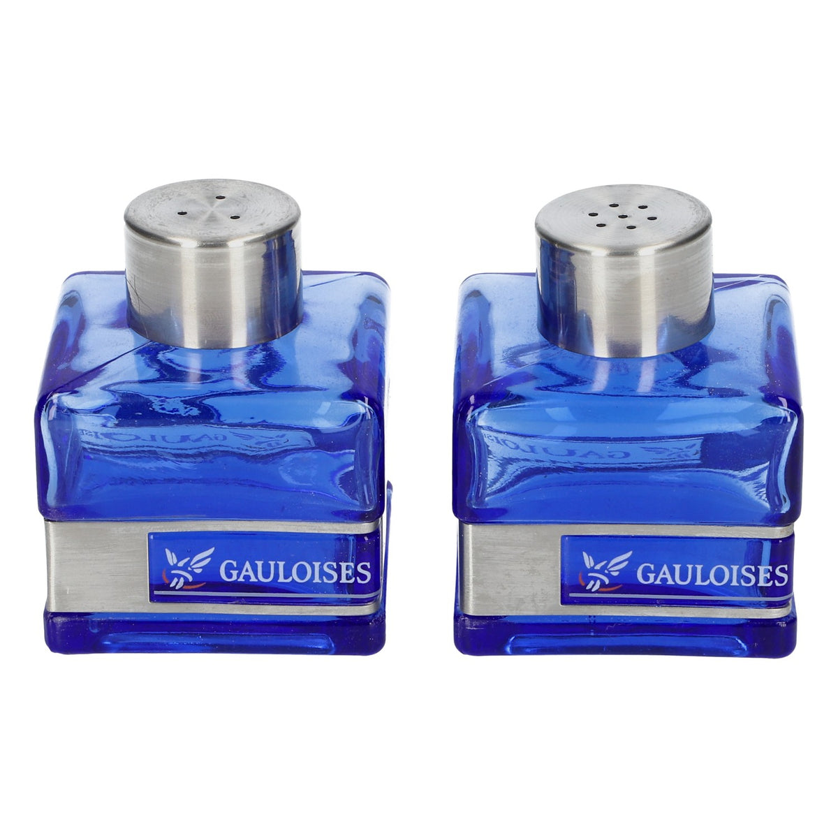 Sale e pepe per sigarette Gauloises in vetro blu Accessori da bar Accessori da cucina – Vista 2