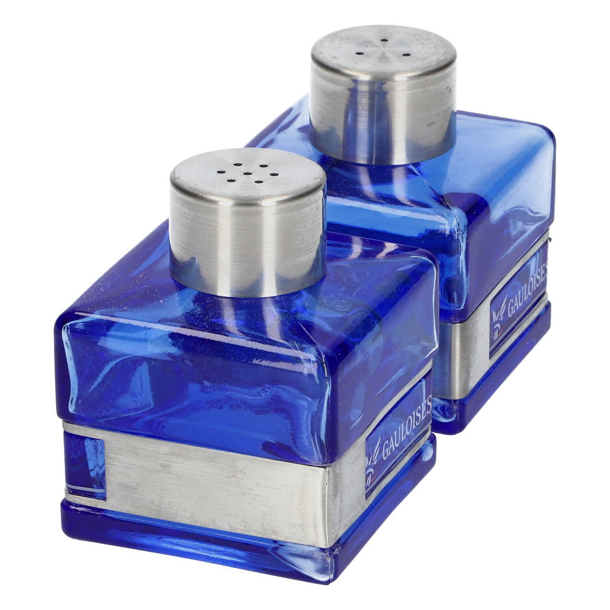 Sale e pepe per sigarette Gauloises in vetro blu Accessori da bar Accessori da cucina – Vista 3