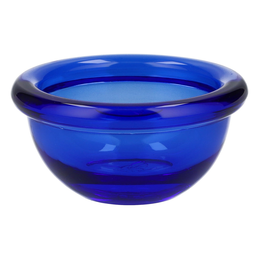Portacandela in vetro Gauloises MINI con scritta circolare blu