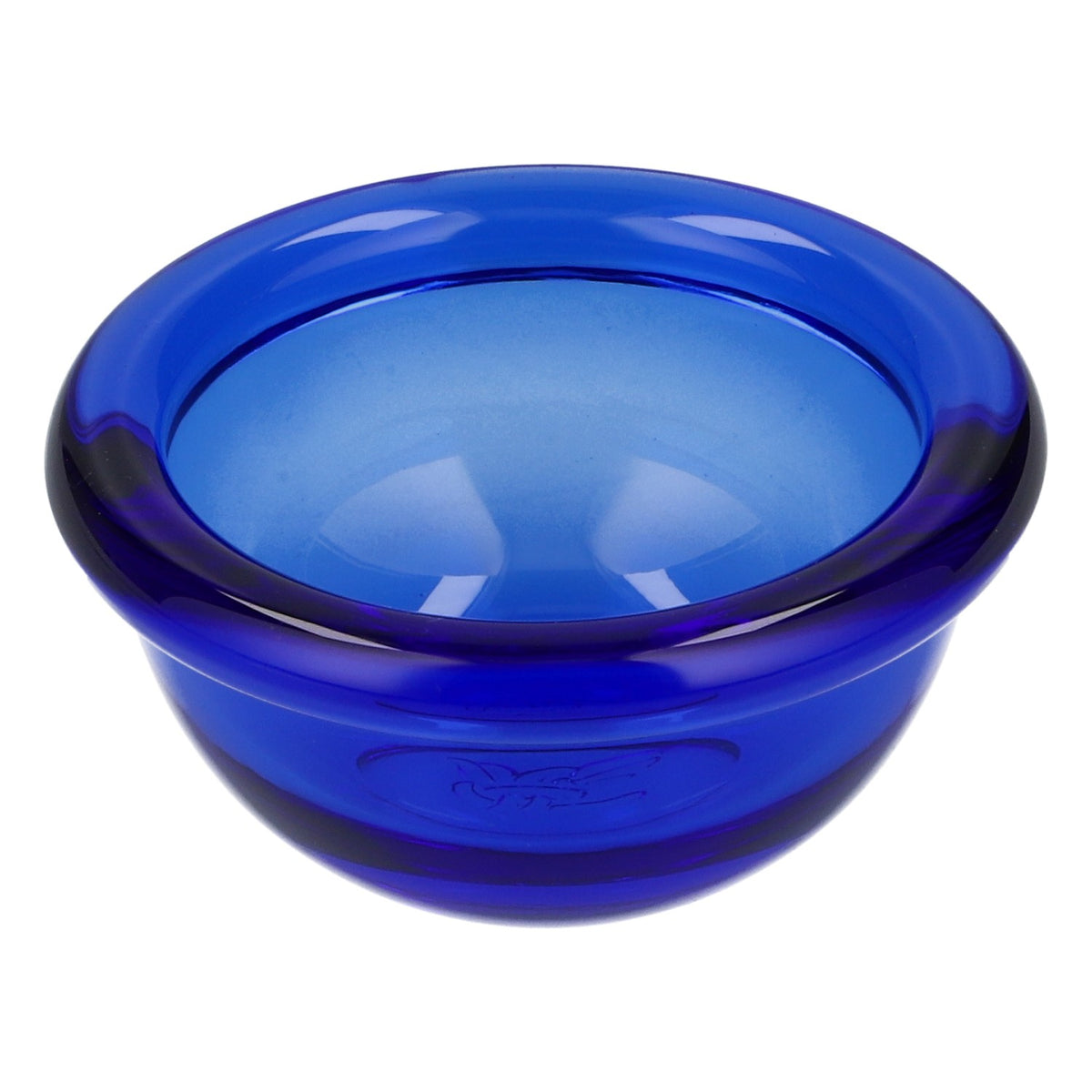 Portacandela in vetro Gauloises MINI con scritta circolare blu – Vista 2