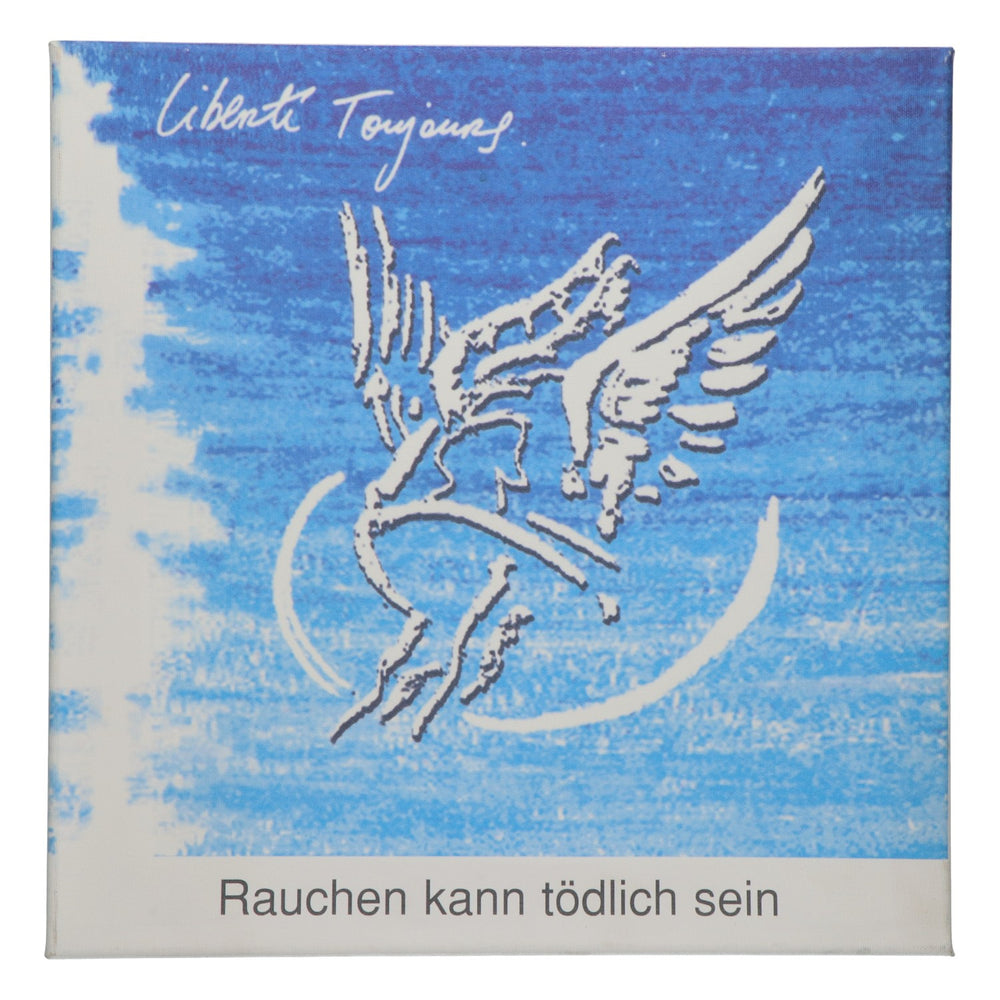 Gauloises, sigarette, quadro da parete, decorazione da parete, legno, 40x40 cm, blu