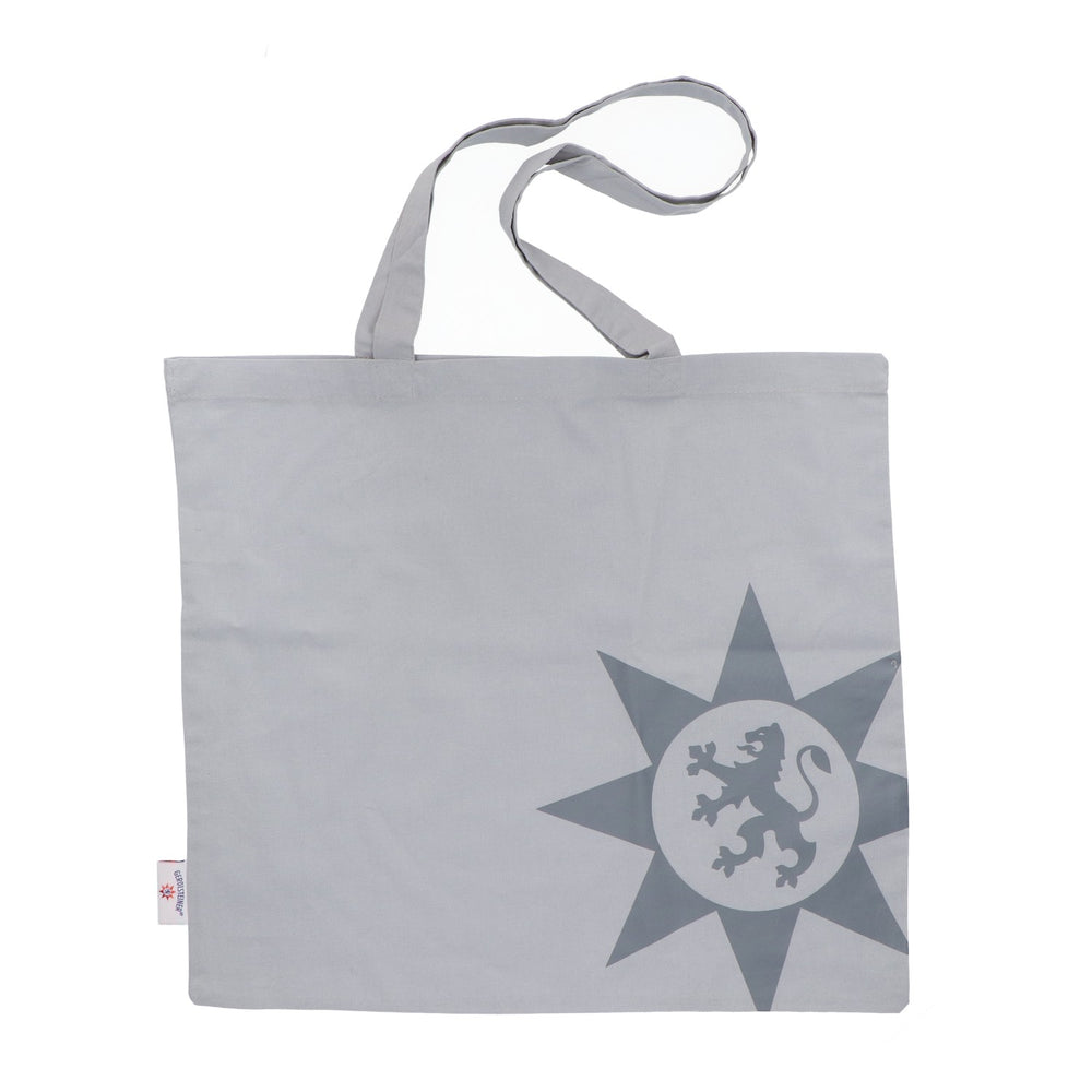 Borsa per la spesa in tela di cotone Gerolsteiner Wasser, colore grigio chiaro