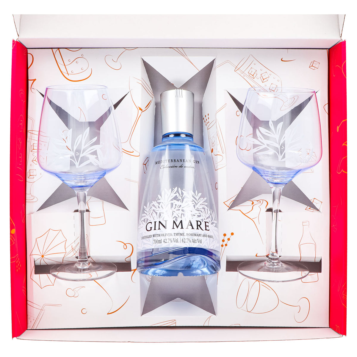 Set regalo Gin Mare 0,7 l 42,7% + bicchiere a palloncino Copa I Pink – Vista 4