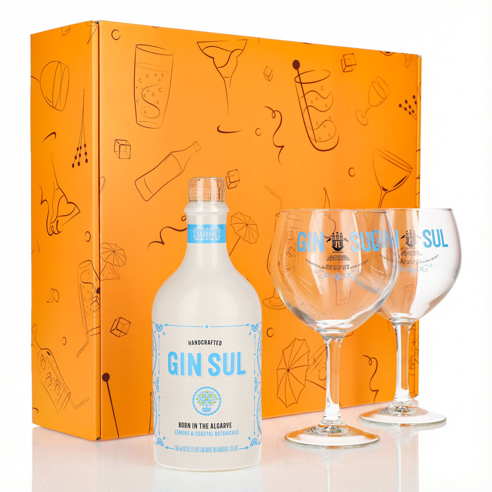 Set regalo Gin Sul 0,5 l 43,5% + bicchiere a palloncino I Arancione