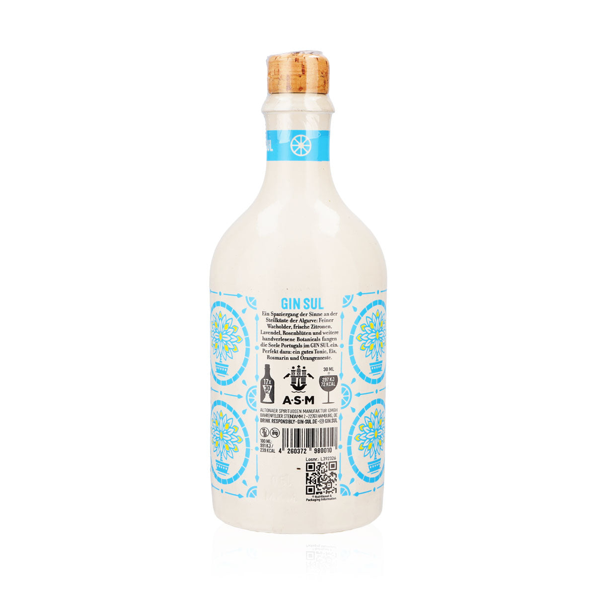 Set regalo Gin Sul "Fenster zum Süden" (Finestra sul sud) 0,5 l 43% vol. + 1 bicchiere Copa da 0,6 l – Vista 10