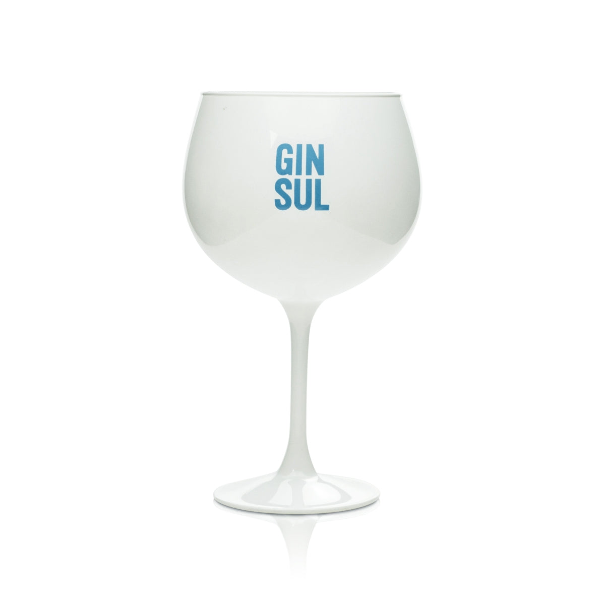 Gin in bicchiere da 0,5 l, bottiglia a palloncino Copa, bianco laccato, Gin Tonic con ghiaccio