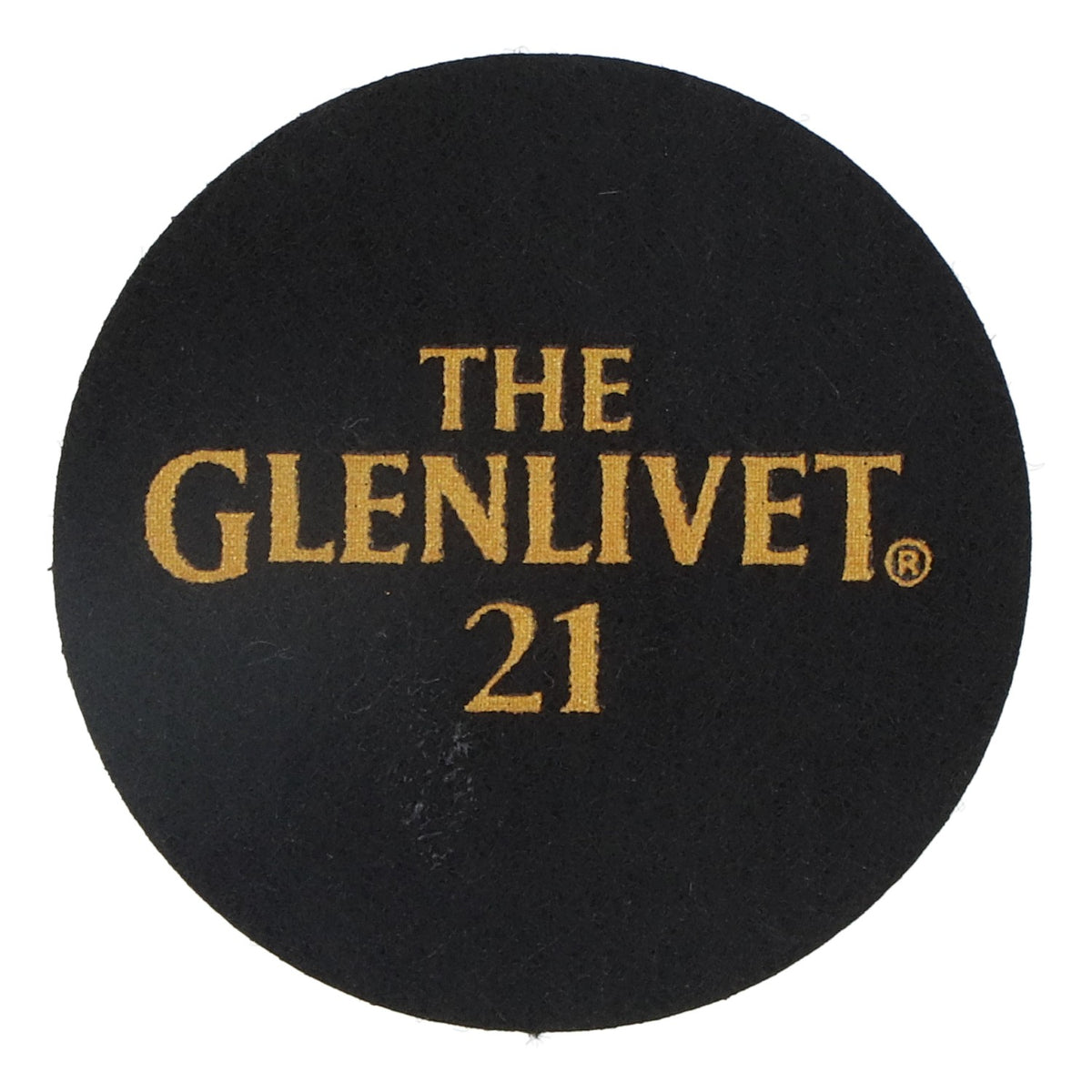 Sottobicchieri in feltro Glenlivet Whisky Sottobicchieri in vetro Nero 6,2 cm di diametro "Glenlivet 21"